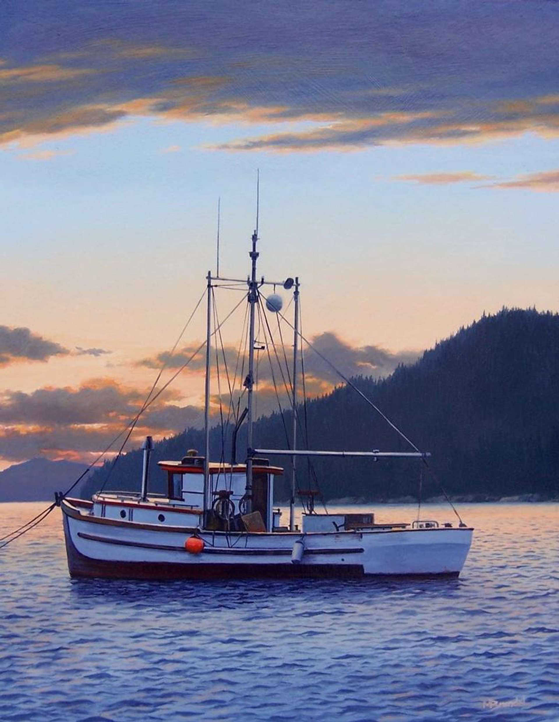 Sunset Anchorage by MERV BRANDEL