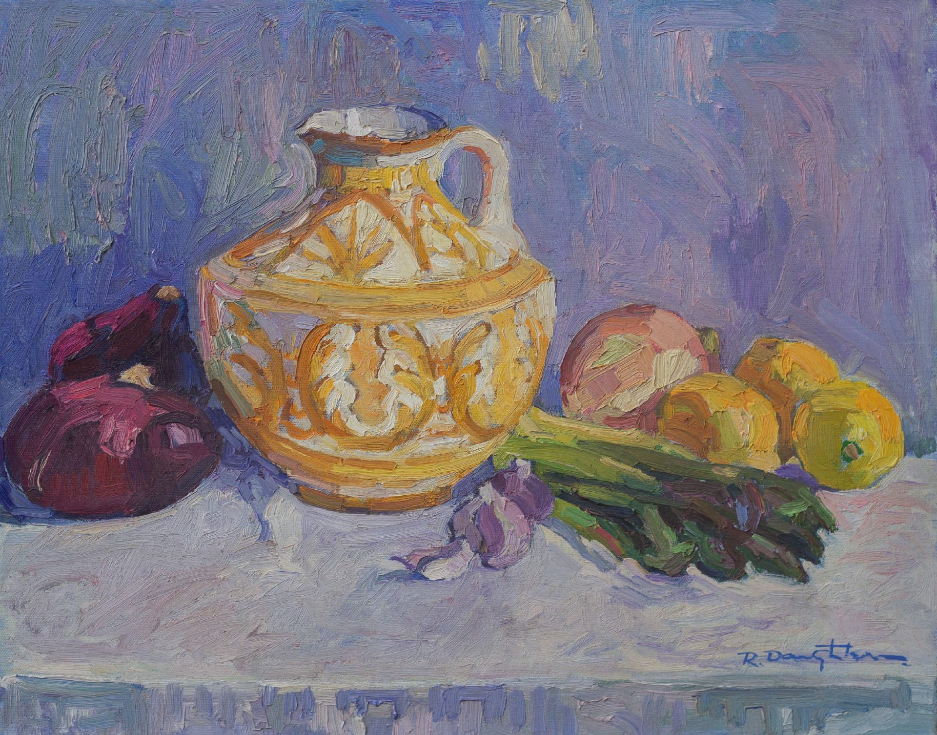 Still Life With Yellow Pot by Robert Daughters (1929-2013)