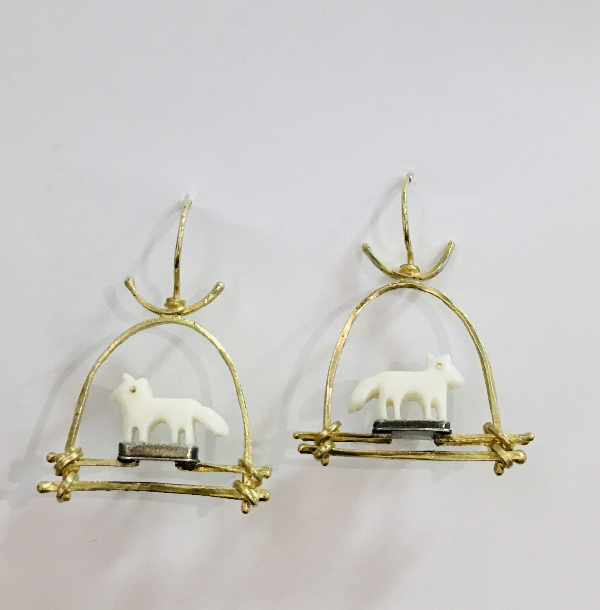 Fox Earrings by CAROLYN MORRIS BACH