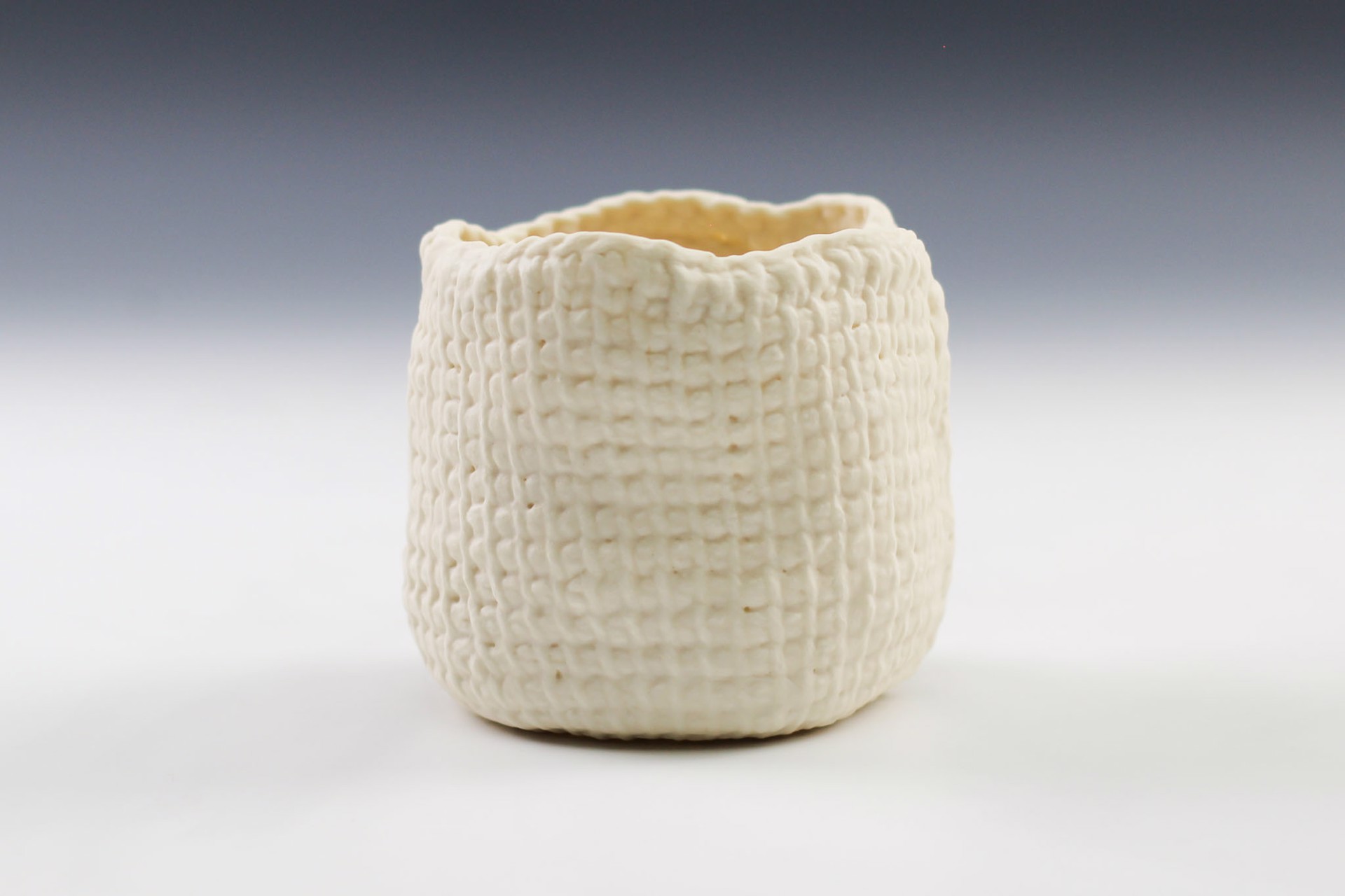Small Tunisian Crochet Vessel by Lisa Belsky