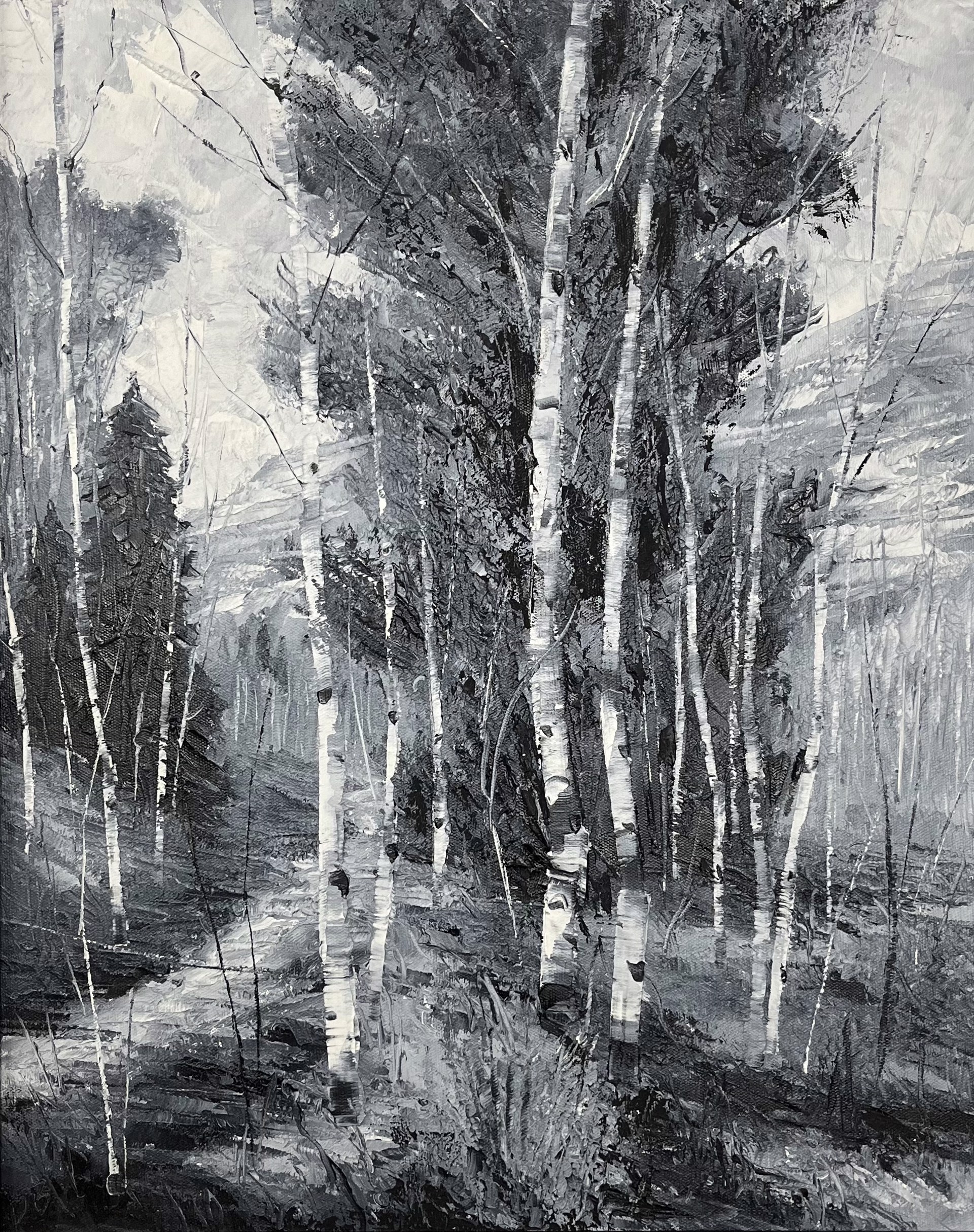 Forest Study in Black & White by Dean Bradshaw