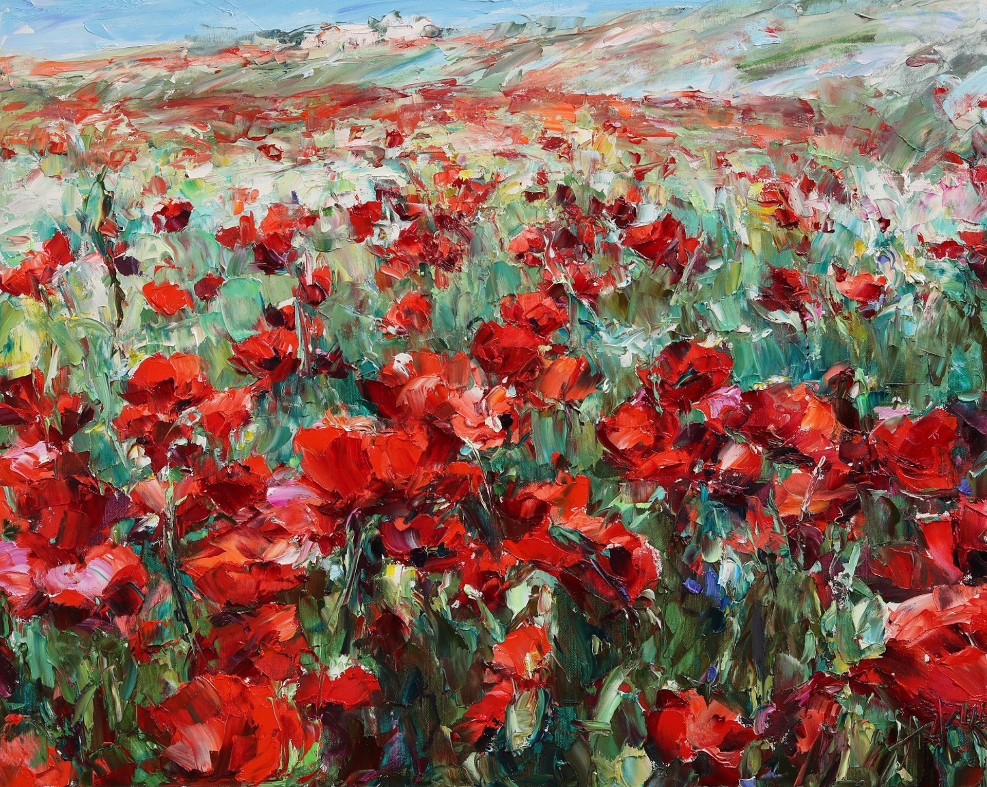 Fields of Tuscany (SOLD) by LYUDMILA AGRICH