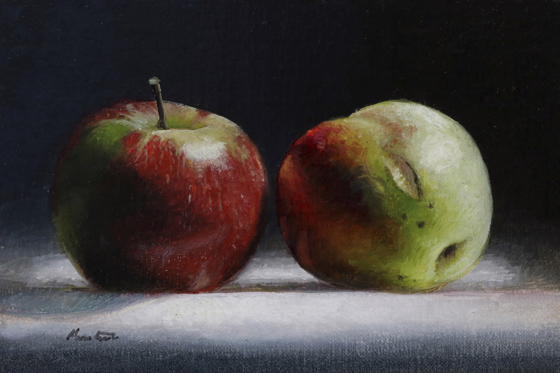 Two Apples by Larry Preston
