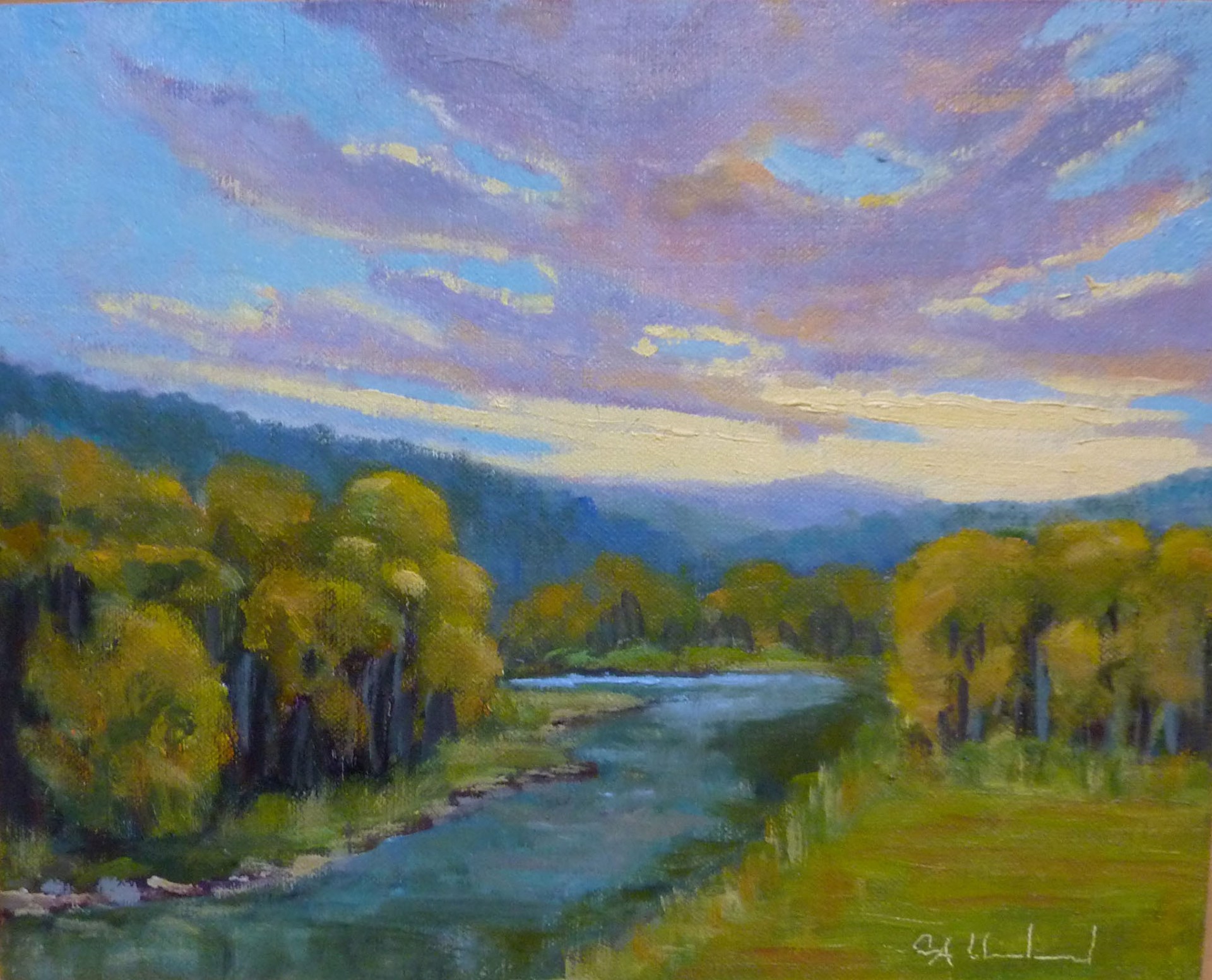 Evening Calm Elk River by Cindi Underwood