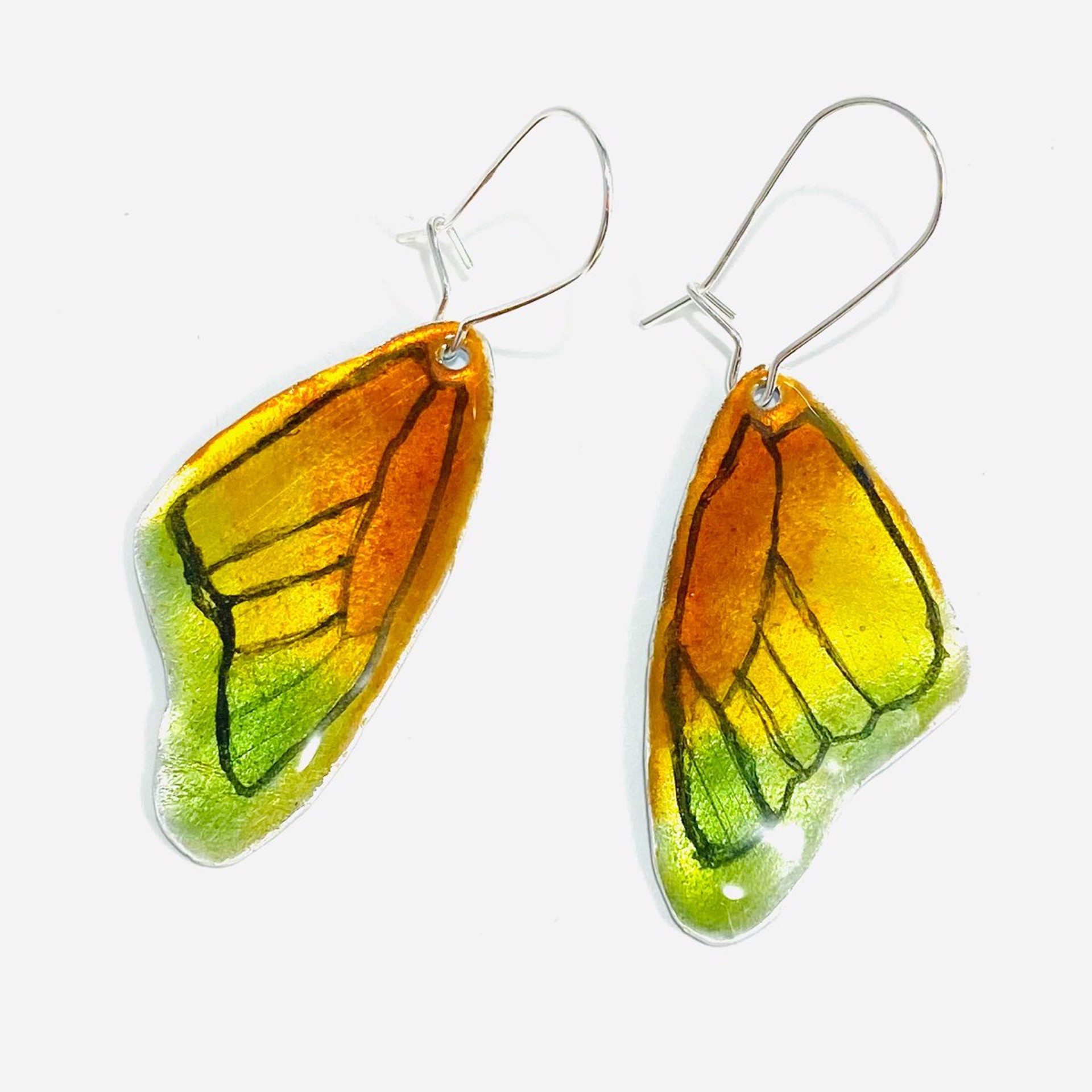 KH22-15  Enamel Butterfly Wings Earrings by Karen Hakim