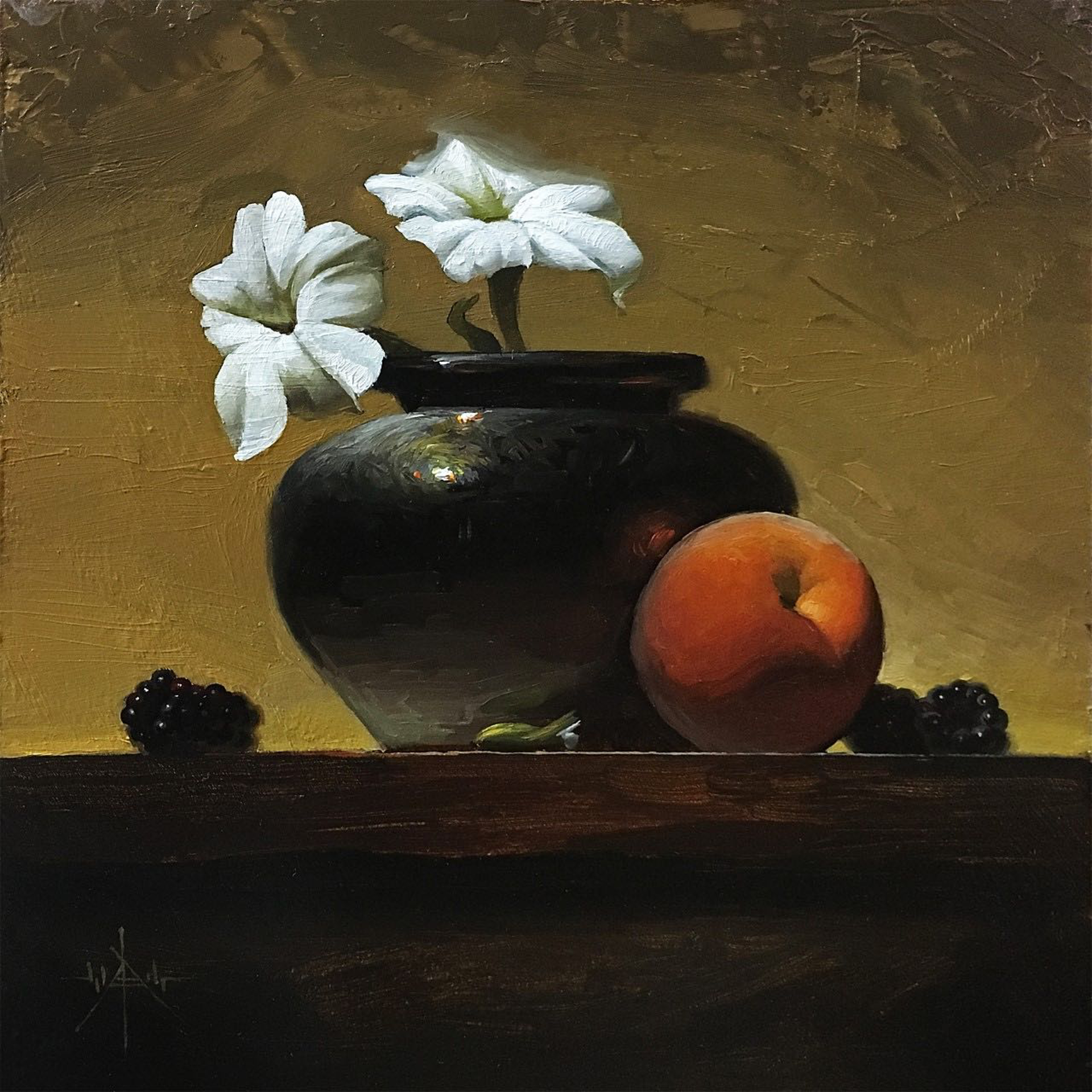 Petunias and Peaches by Blair Atherholt