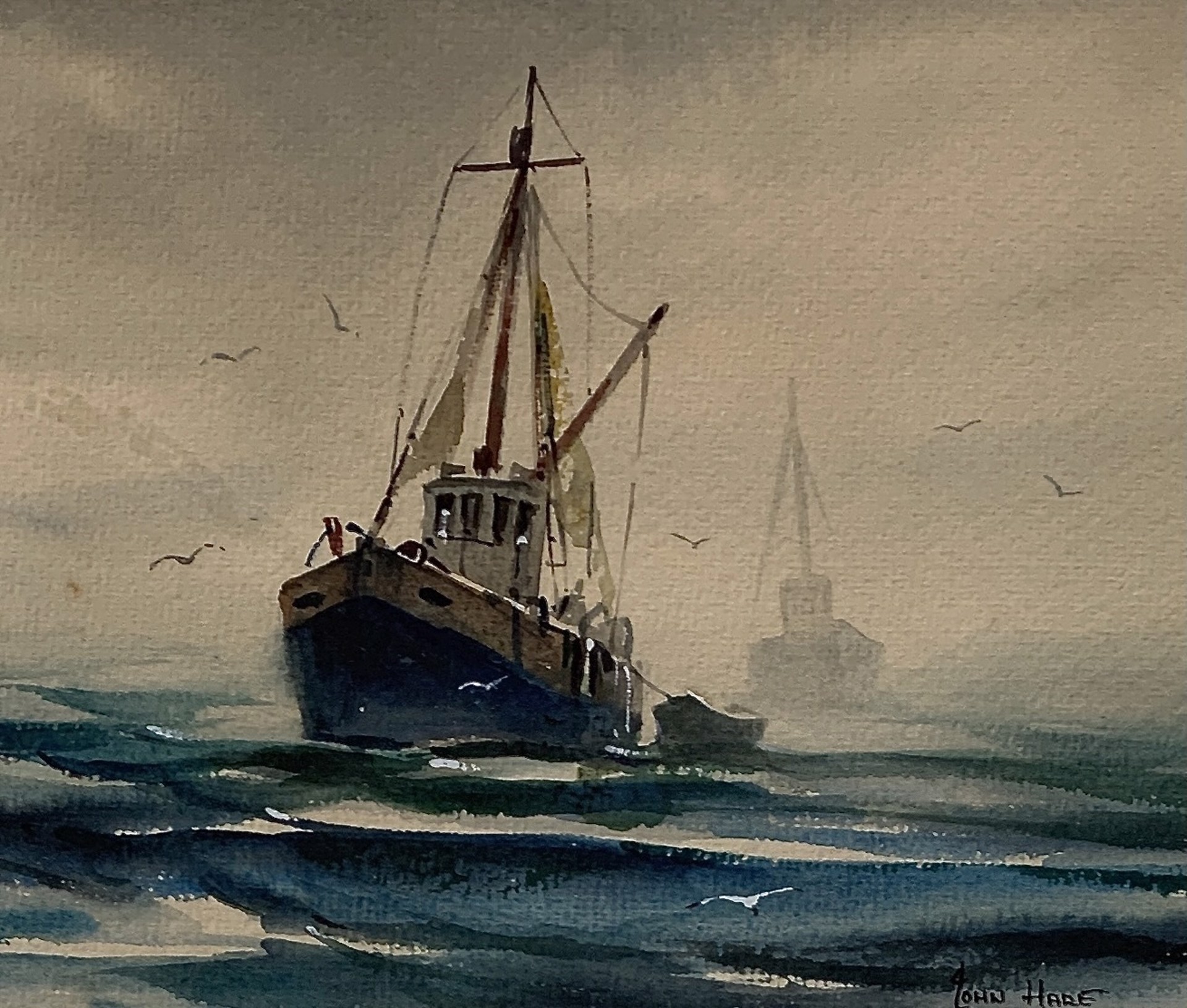 Boat at Sea by John Cuthbert Hare