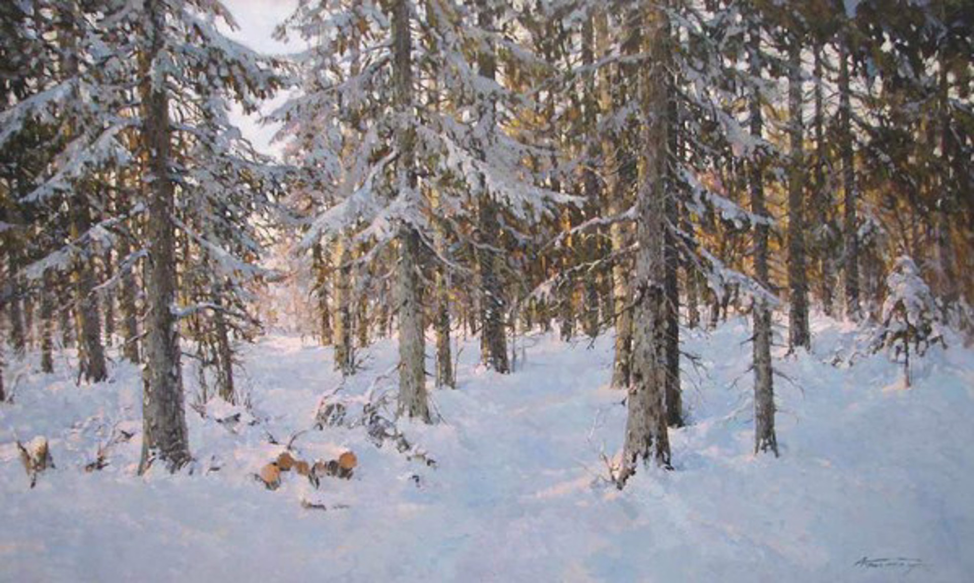 Snow In The Forest by Alexander Kremer