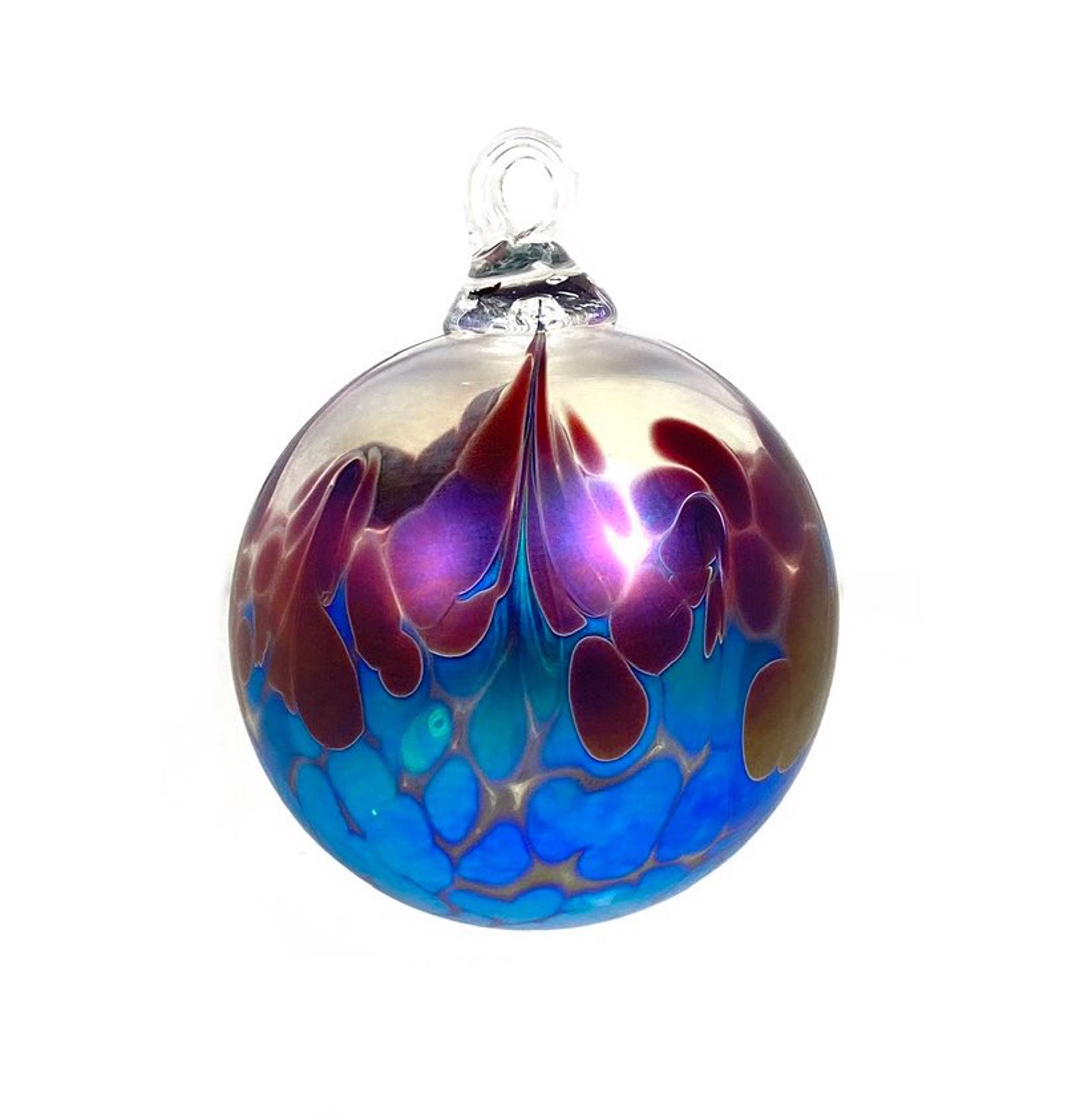Artisan Peacock Ornament by Furnace Glass