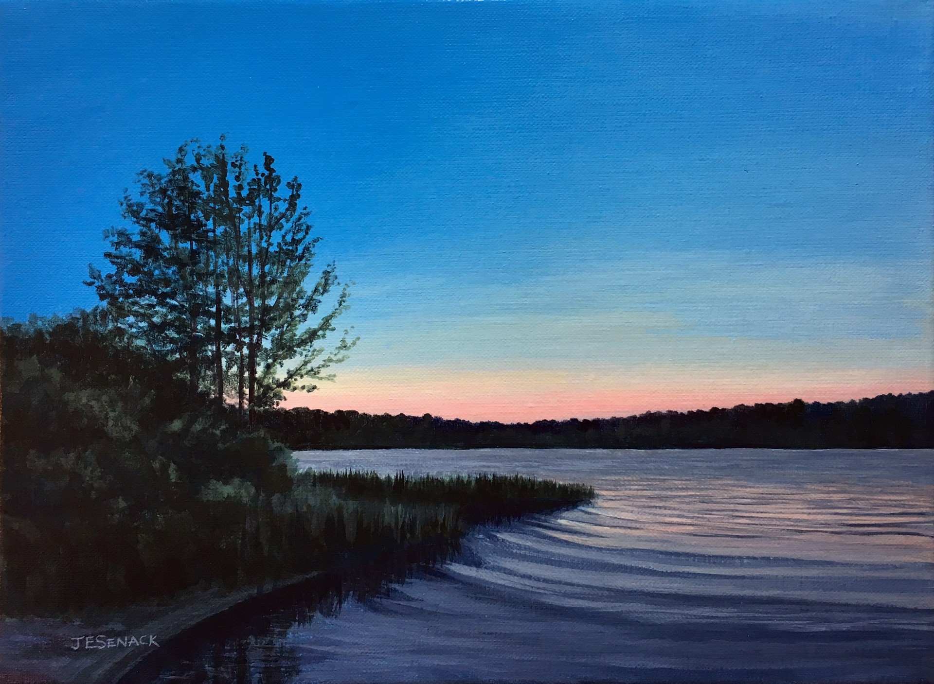 Sunset Bantam Lake by J.Elaine Senack