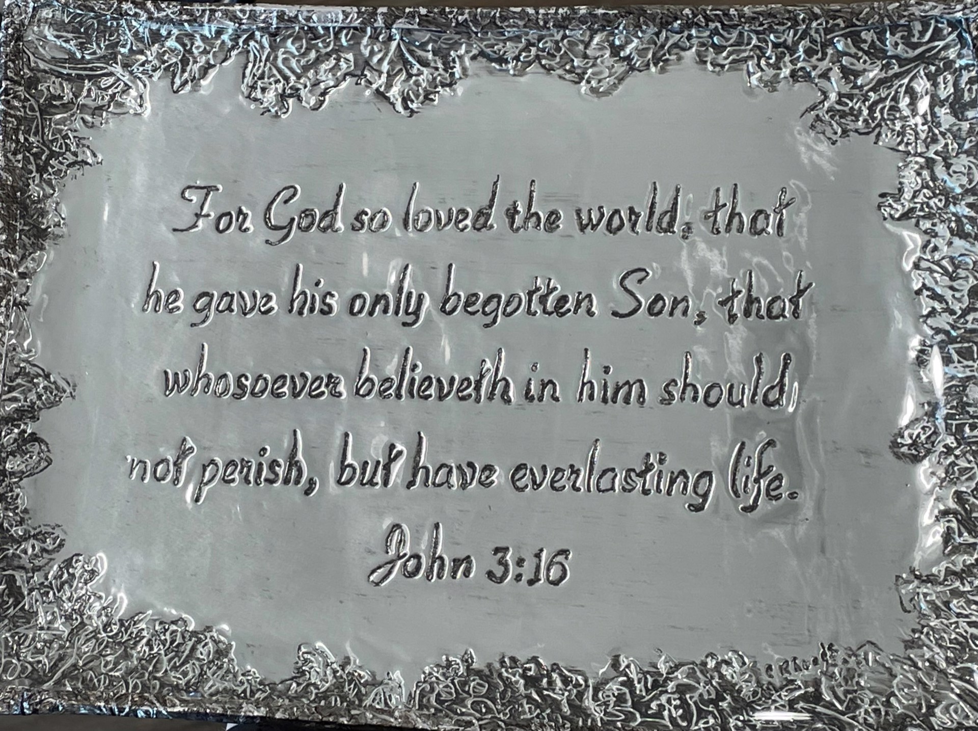 John 3:16 For God So Loved the World Plate by Chuck Rhoads