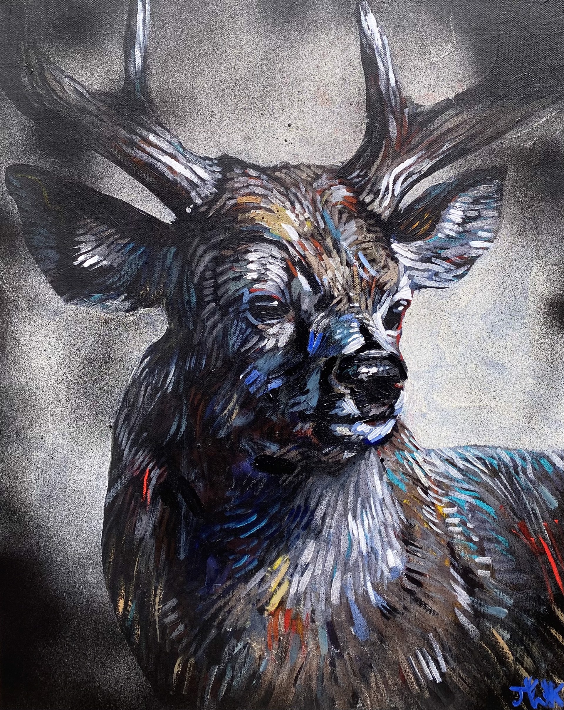Deer Study Van Gogh by Guest Artist Jared Knox