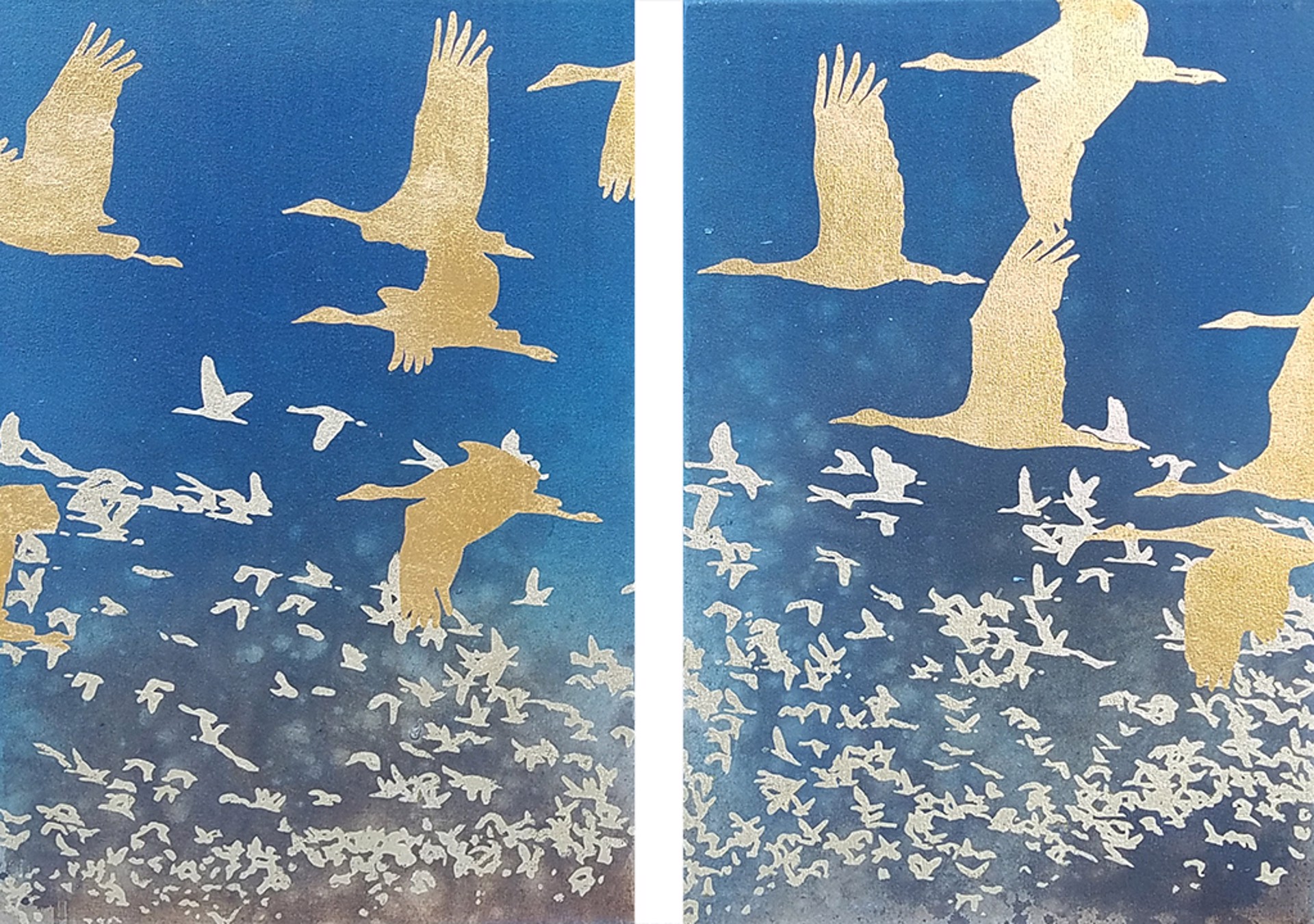 Cranes at Dusk by Thomas Swanston