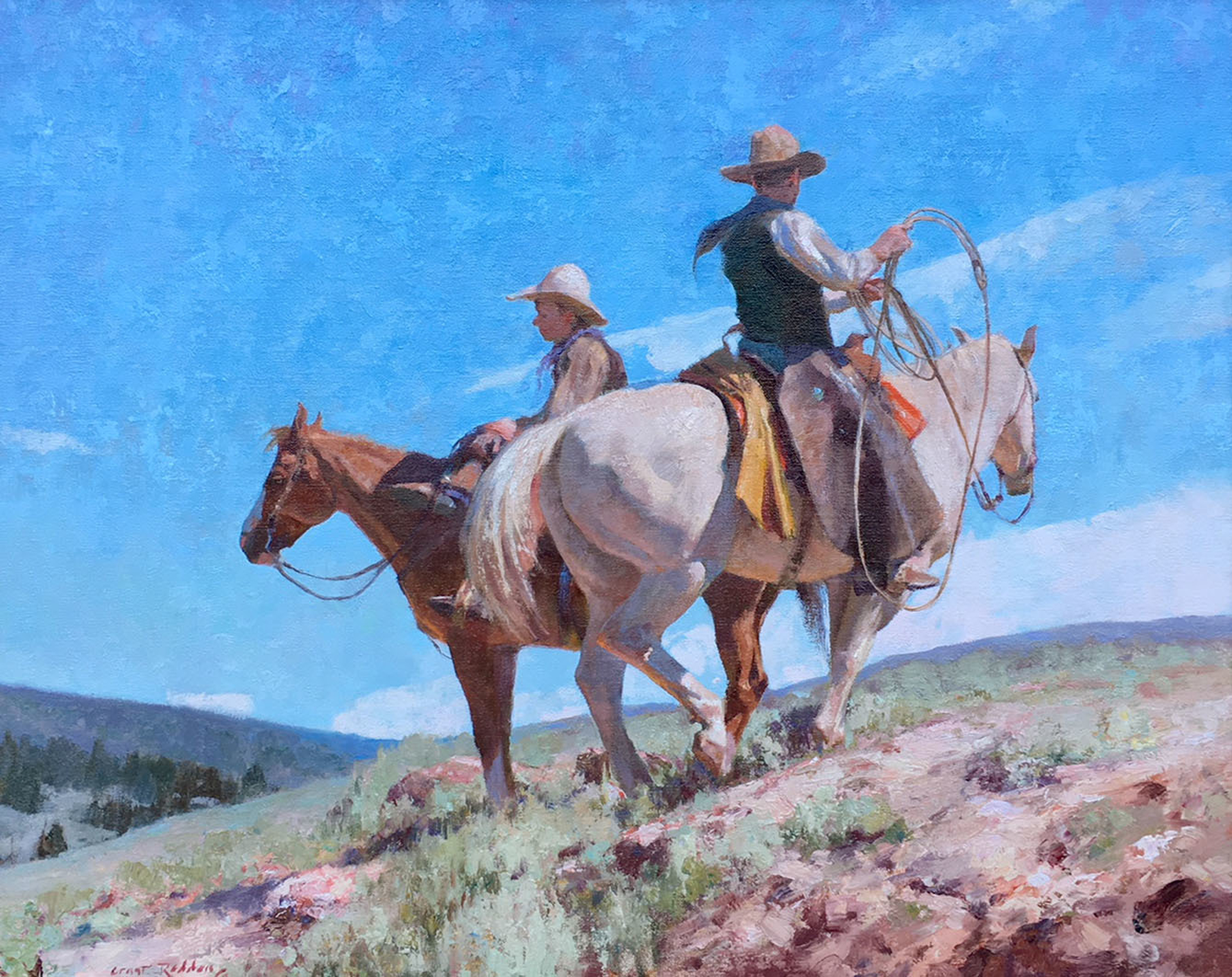 Two Wyoming Cowboys by Grant Redden