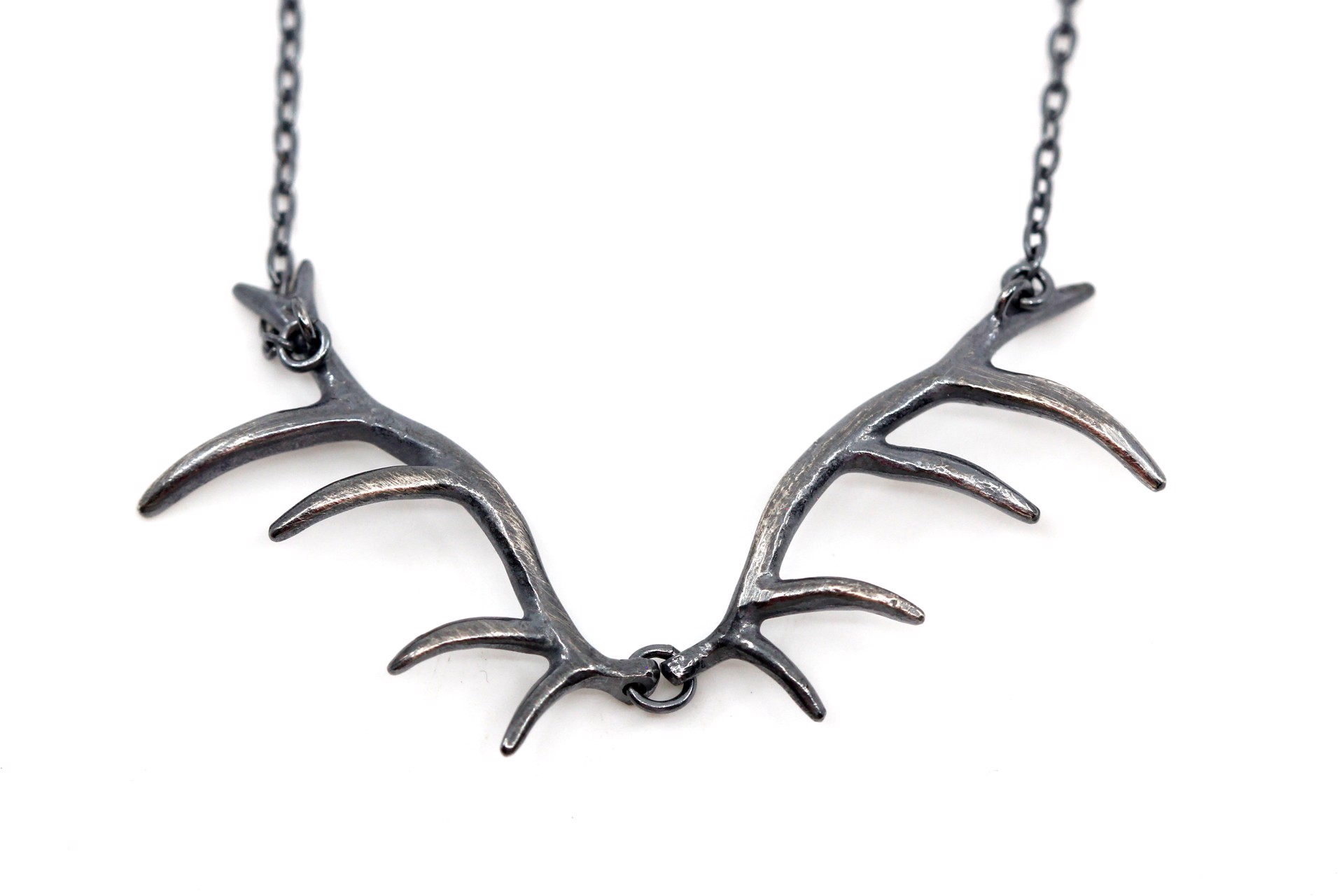 Double Elk Antler Necklace by Susan Elnora