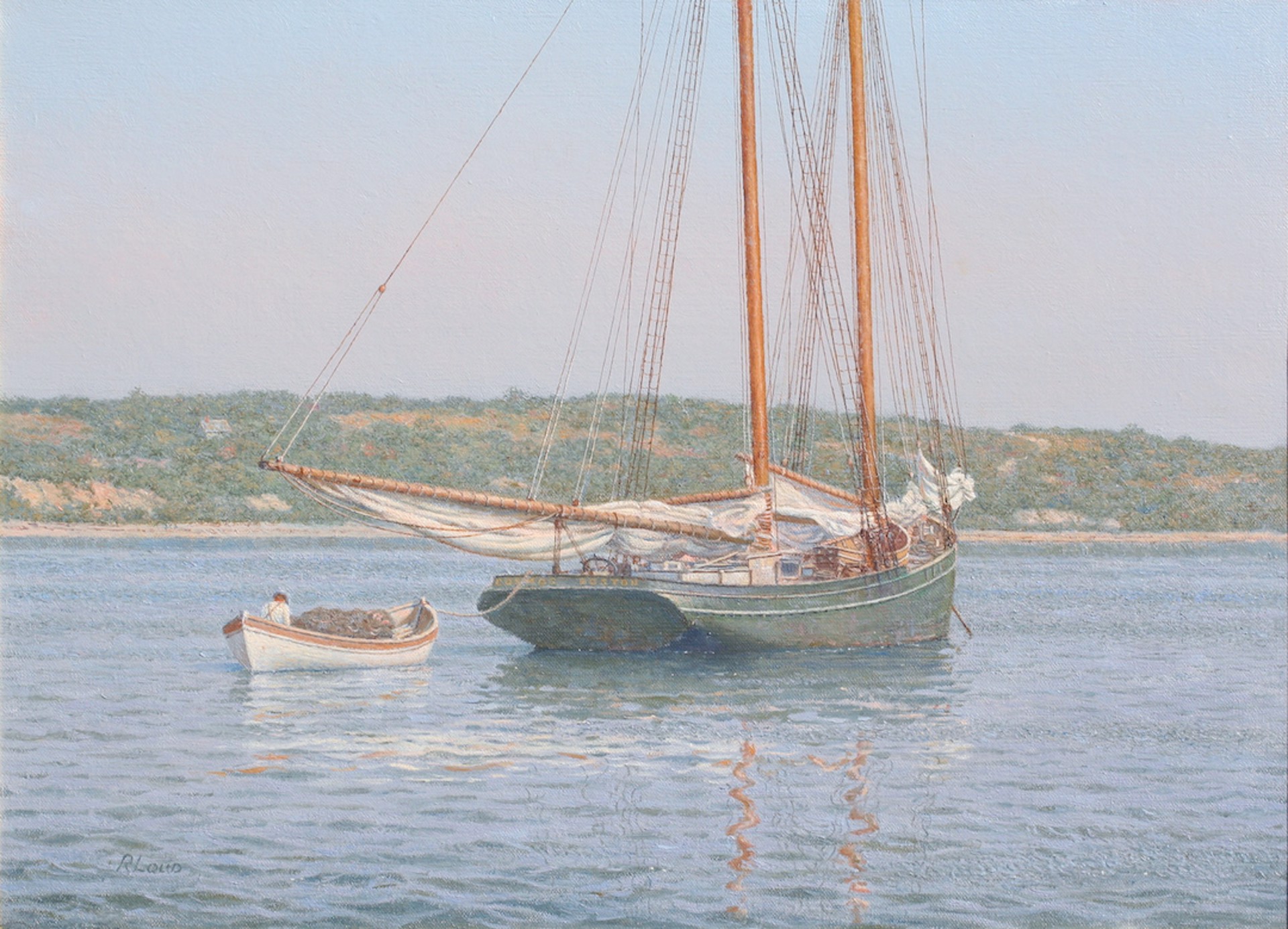 Mackerel Seiner, Nantucket Harbor 1906 by Richard K. Loud