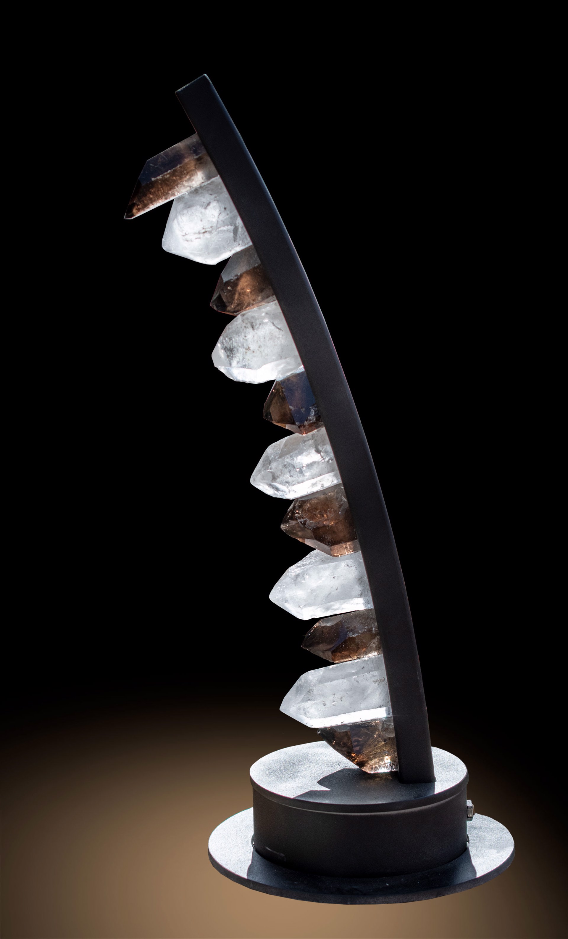 Smokey Quartz Sky-line Desk Lamp by Jim Vilona