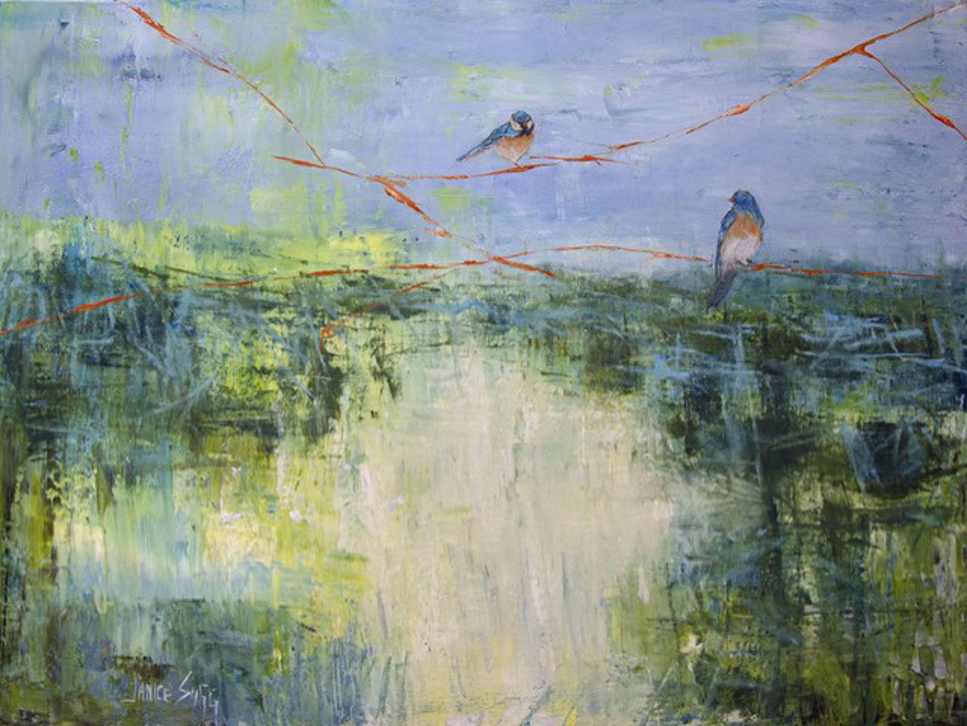 Blue Bird Pair by Janice SUGG