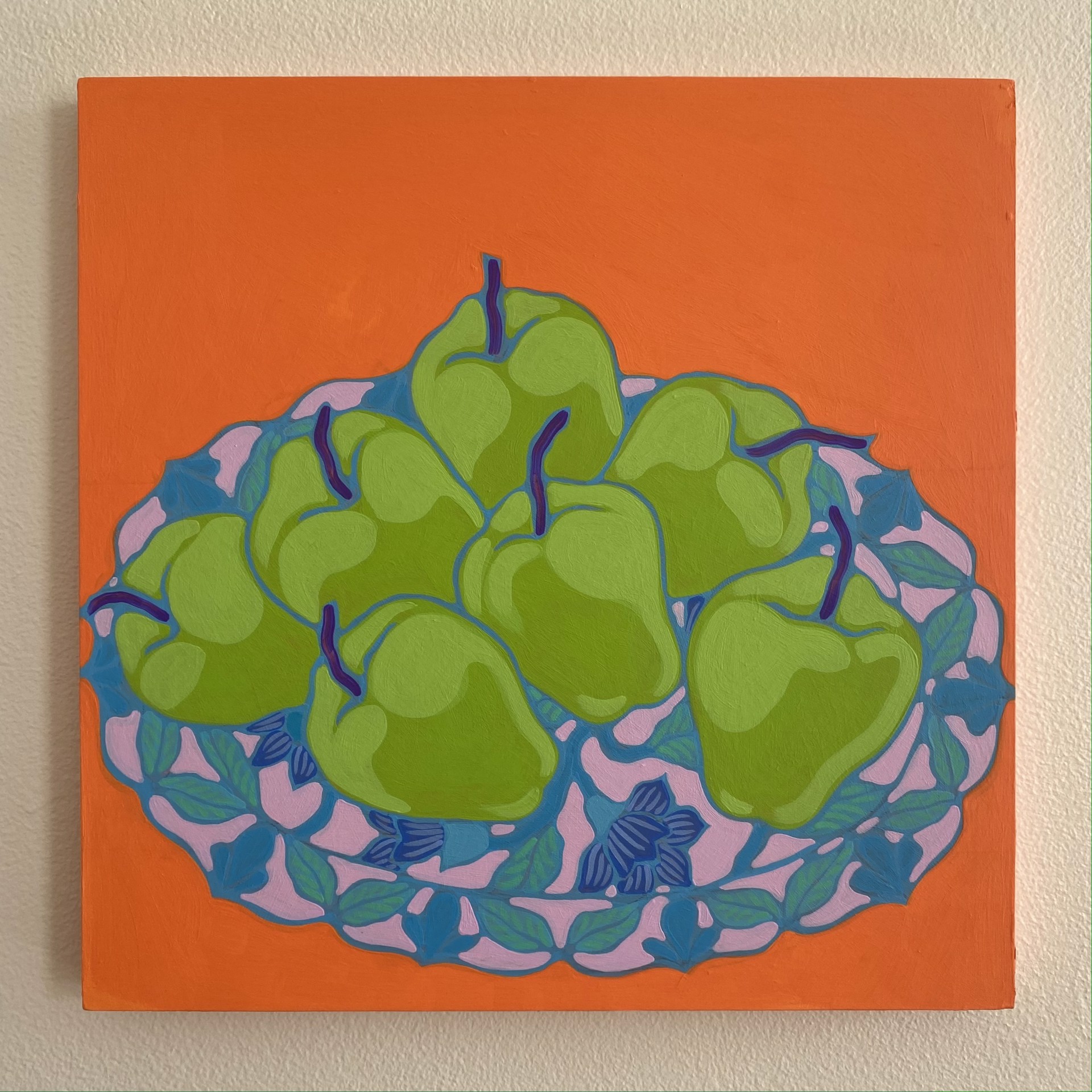 Seven Apples on Orange by Sarah Ingraham