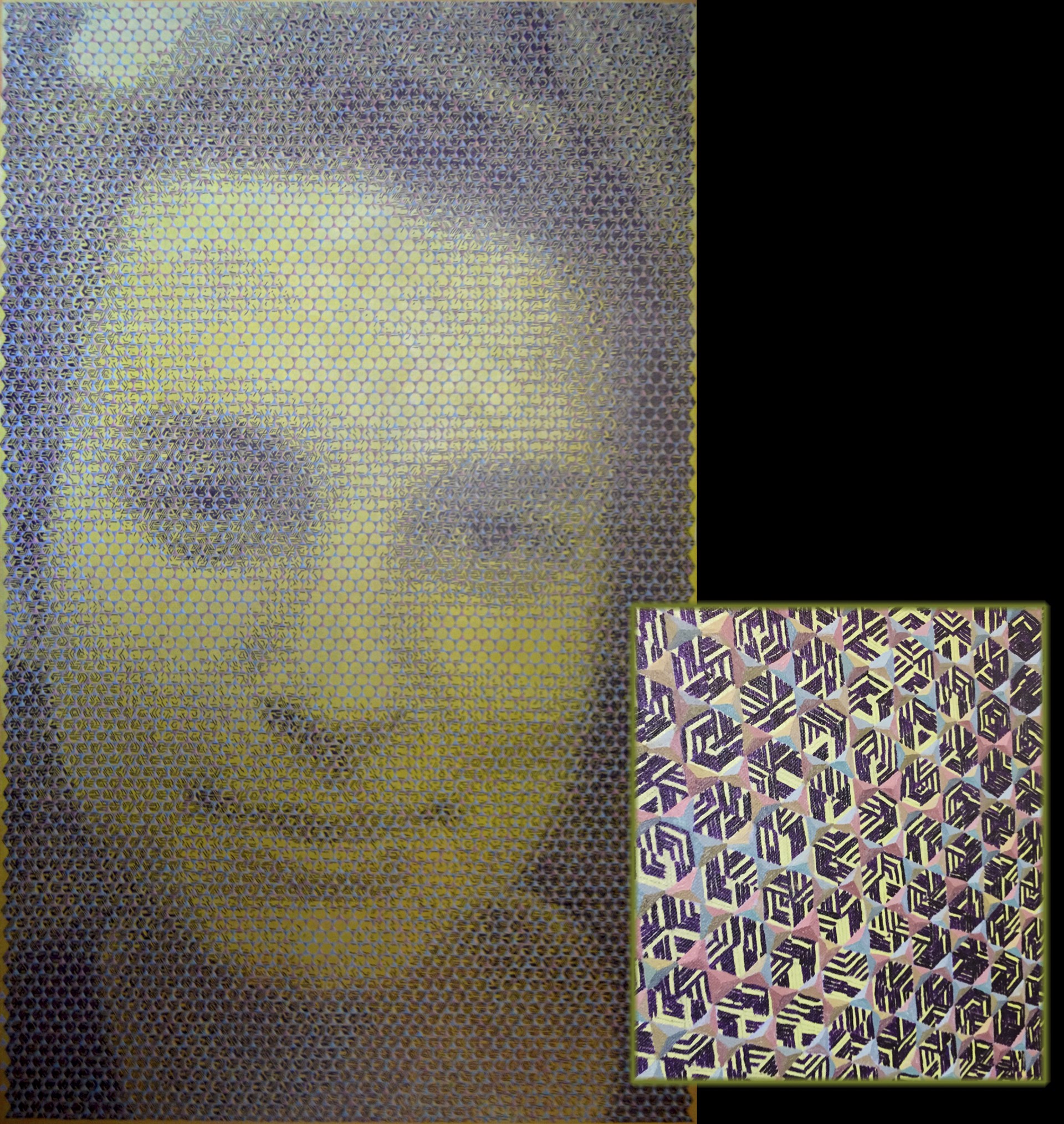(A Portrait of Kathryn)(An Artist Statement)(A Proposal for a Collaborative Mural) 3 Alphabet base 14040 Pixelation by Lance Turner