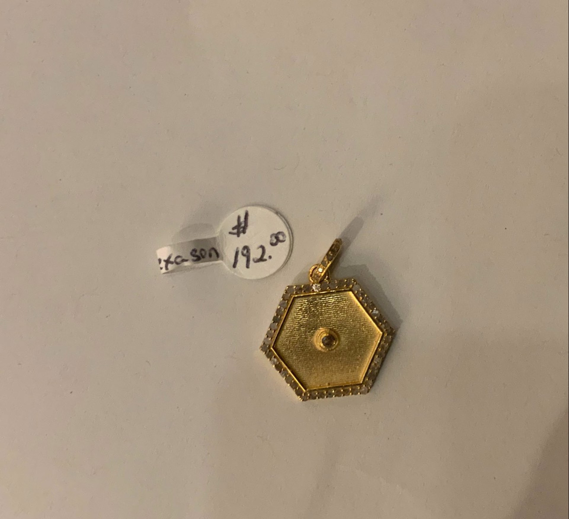 Vermeil Small Hexagon by Karen Birchmier