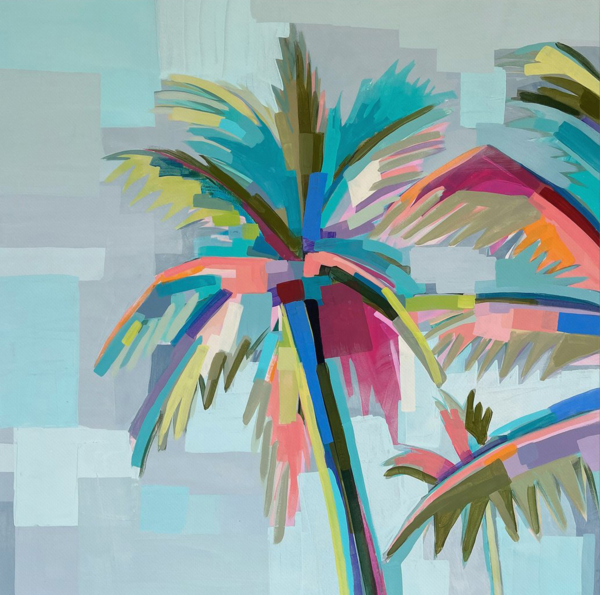 Palms And Ocean Breeze by Alma Ramirez