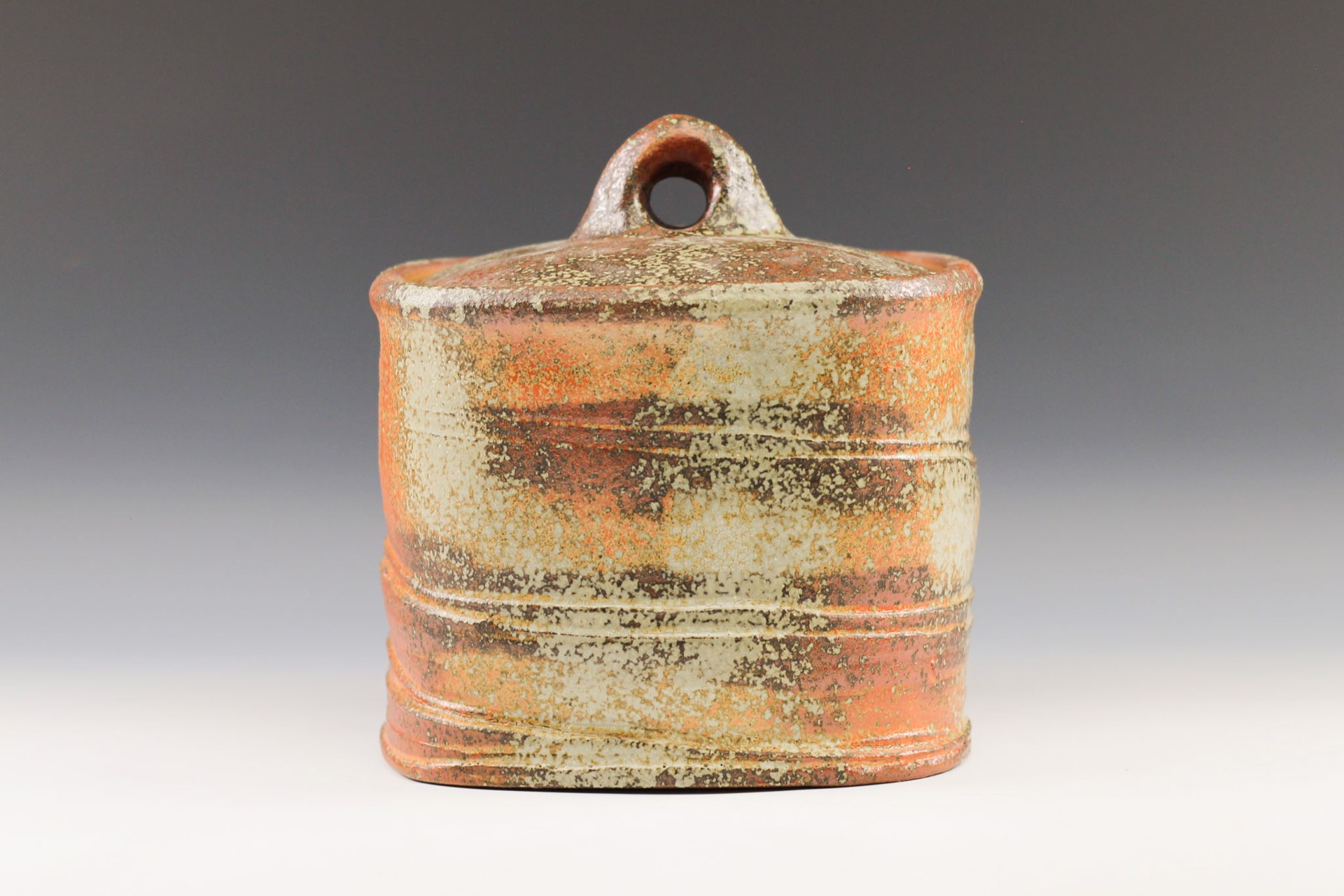 Square lidded Jar by George Lowe