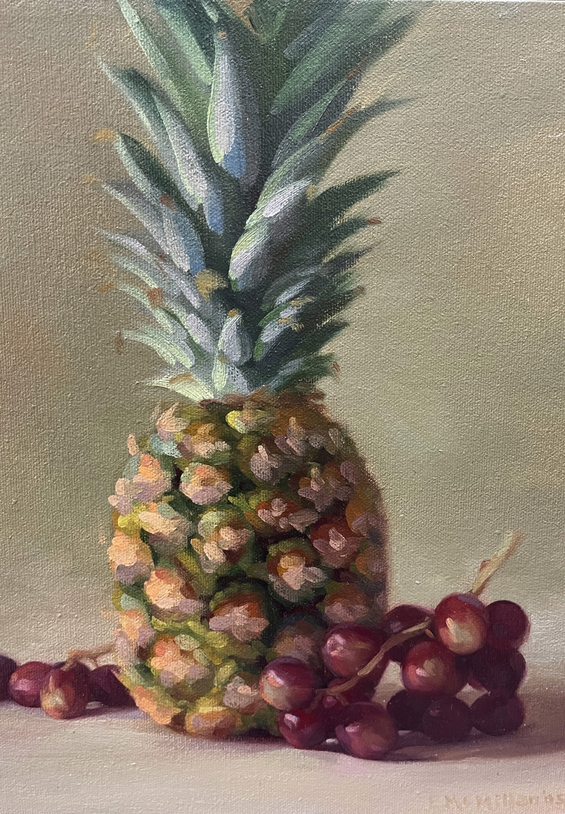 Pinapple & Grapes on Green by Elizabeth McMillan