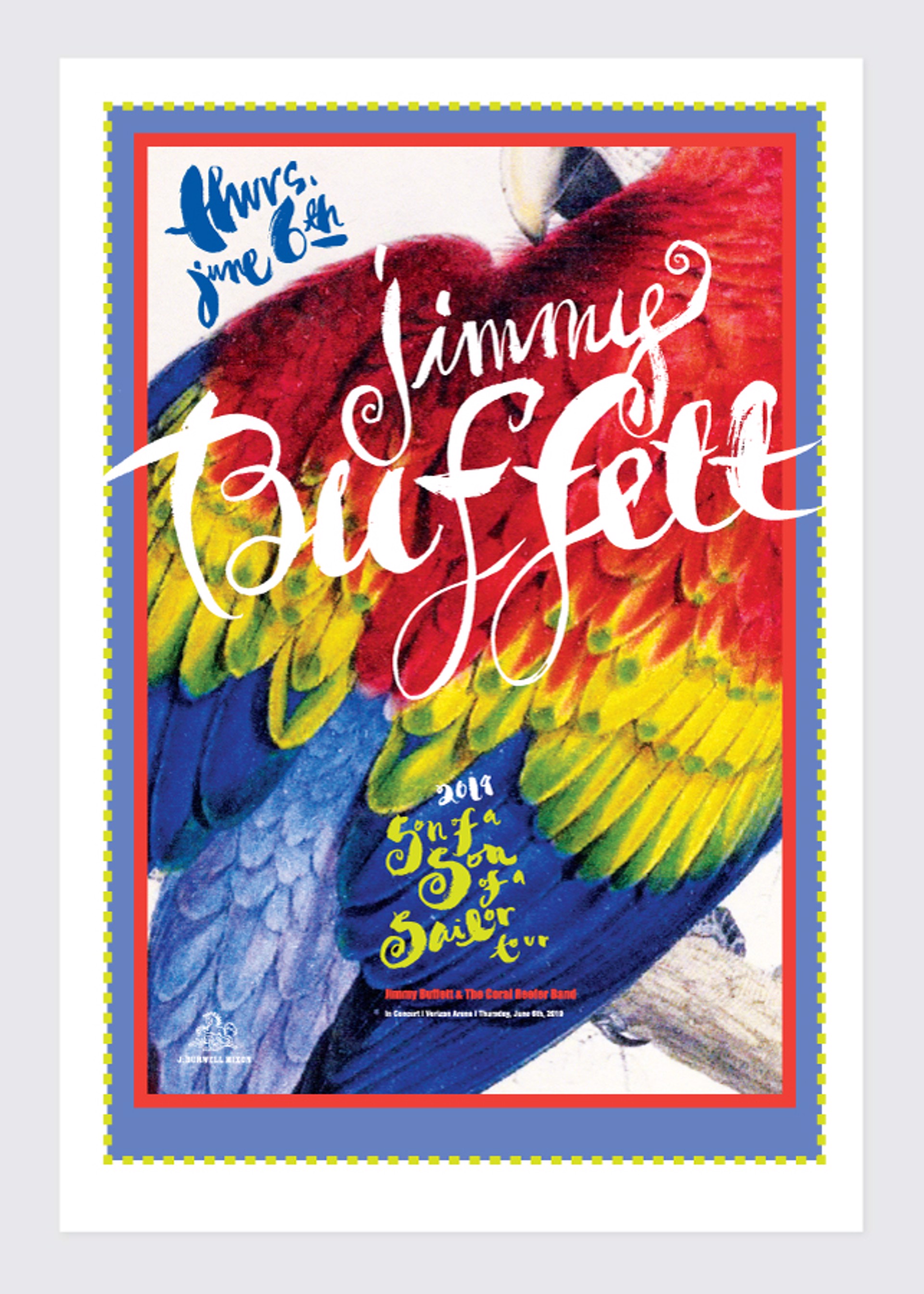 Jimmy Buffett Concert Poster by Jamie Burwell Mixon