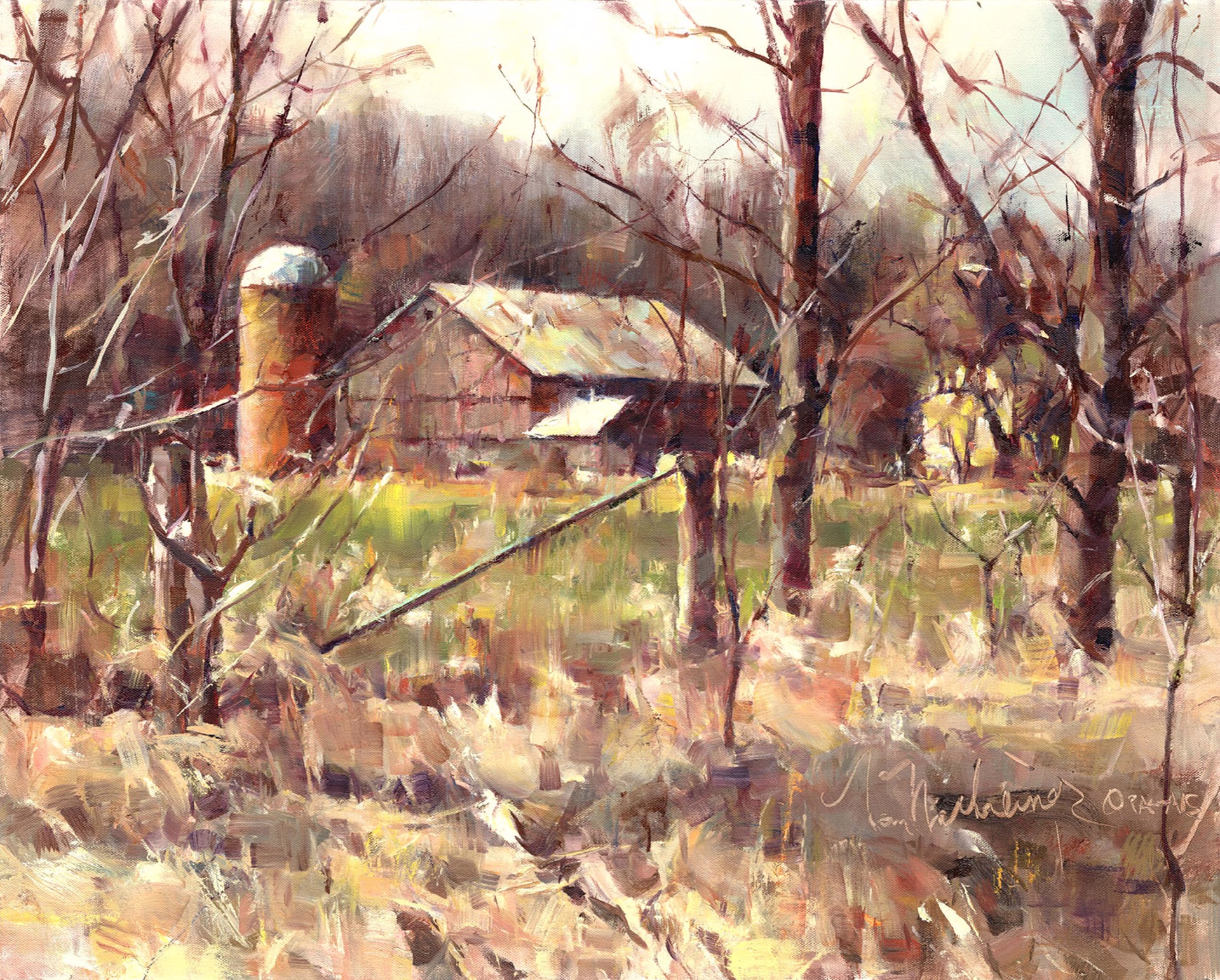 Tom Nachreiner "First Spring Color" by Oil Painters of America