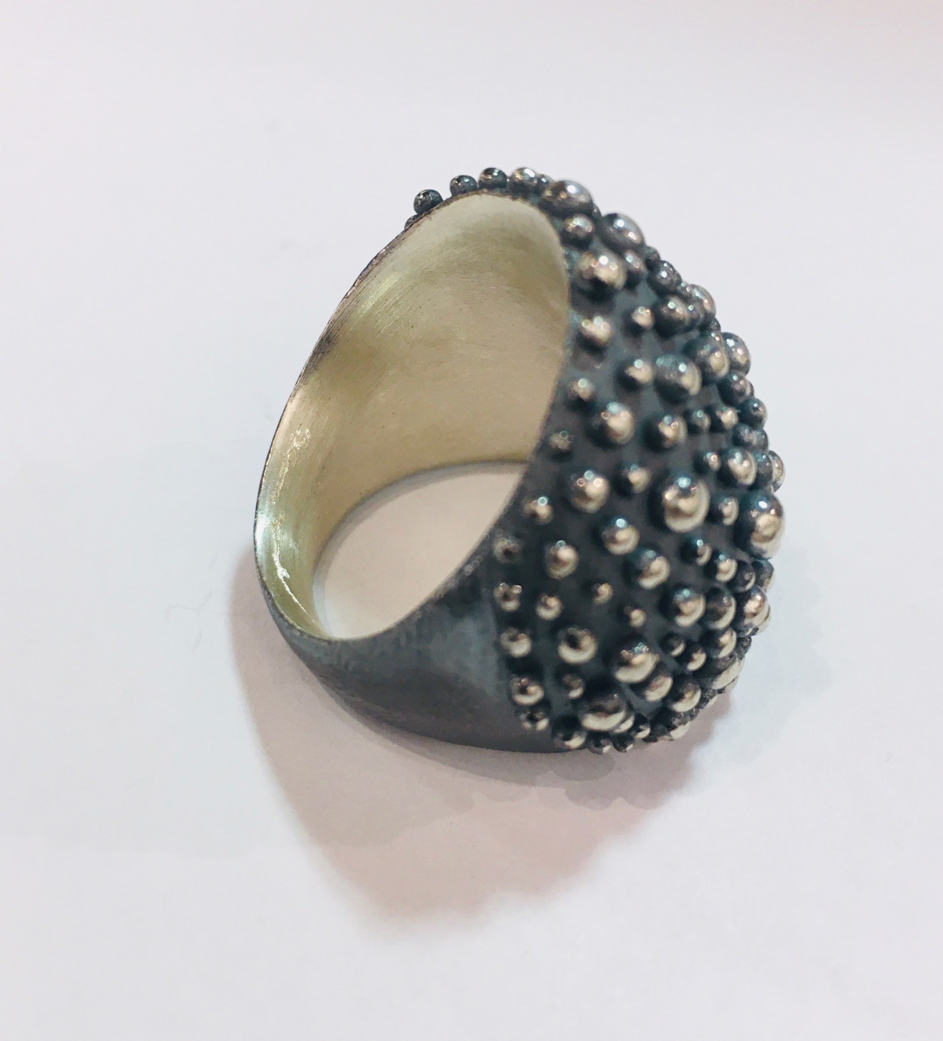 Oxidized Silver Ring by DAHLIA KANNER