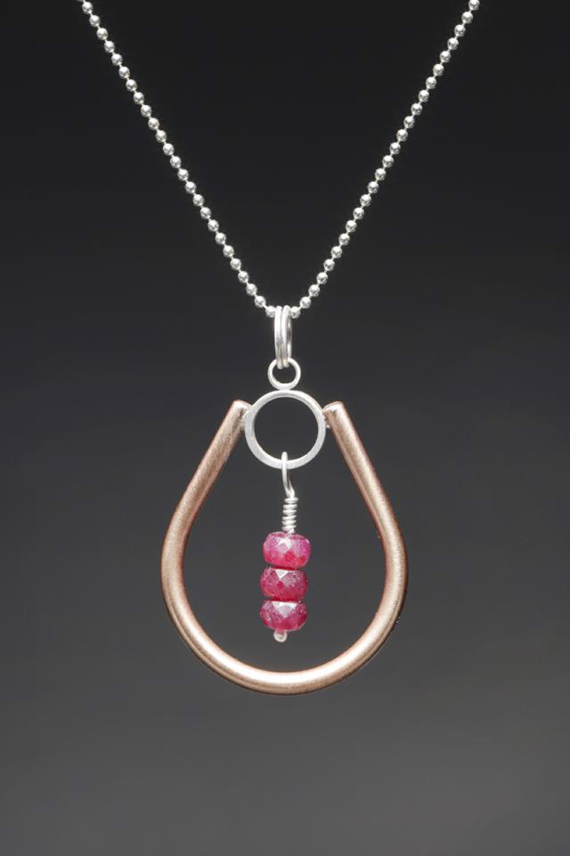 Ruby Bulb Necklace by Christie Calaycay