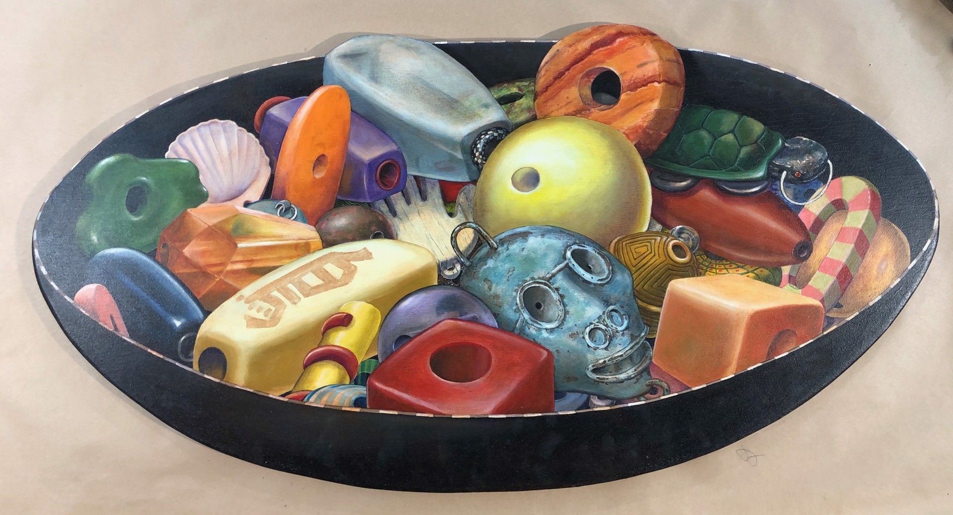 Bowl Of Beads by Helen Stanley