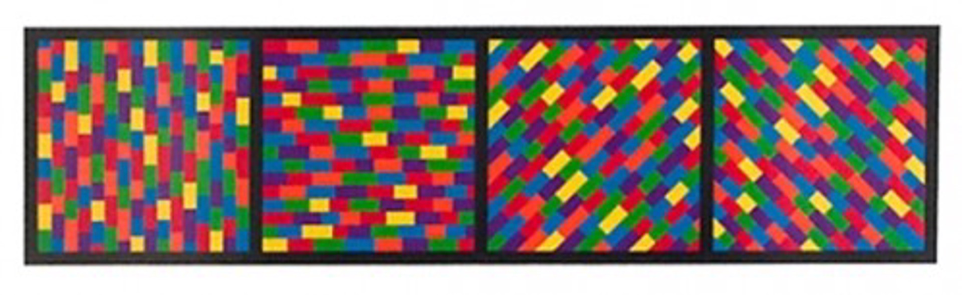 Broken Color Bands in Four Directions by Sol LeWitt
