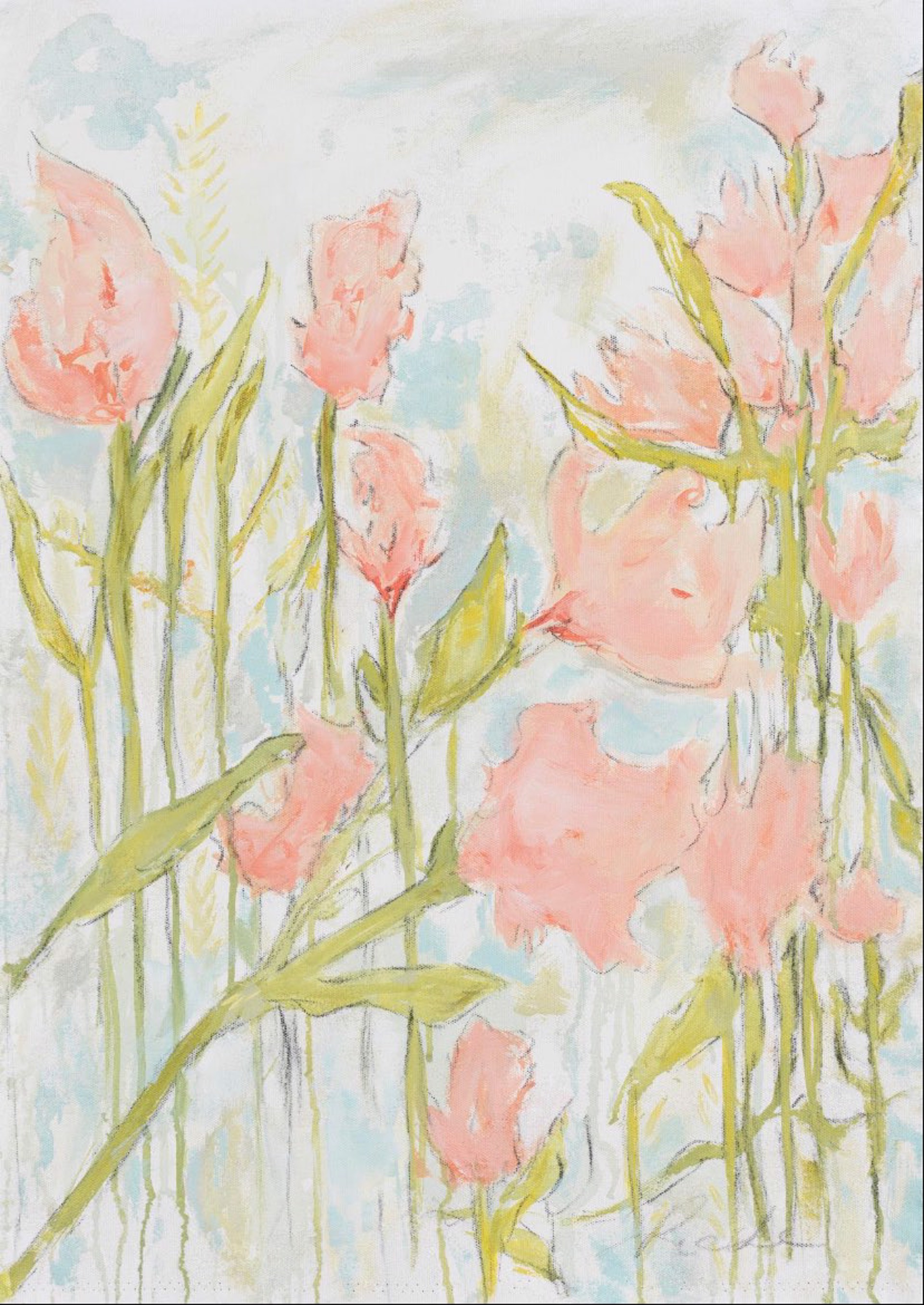 Full Clove Pinks II by Teresa Roche