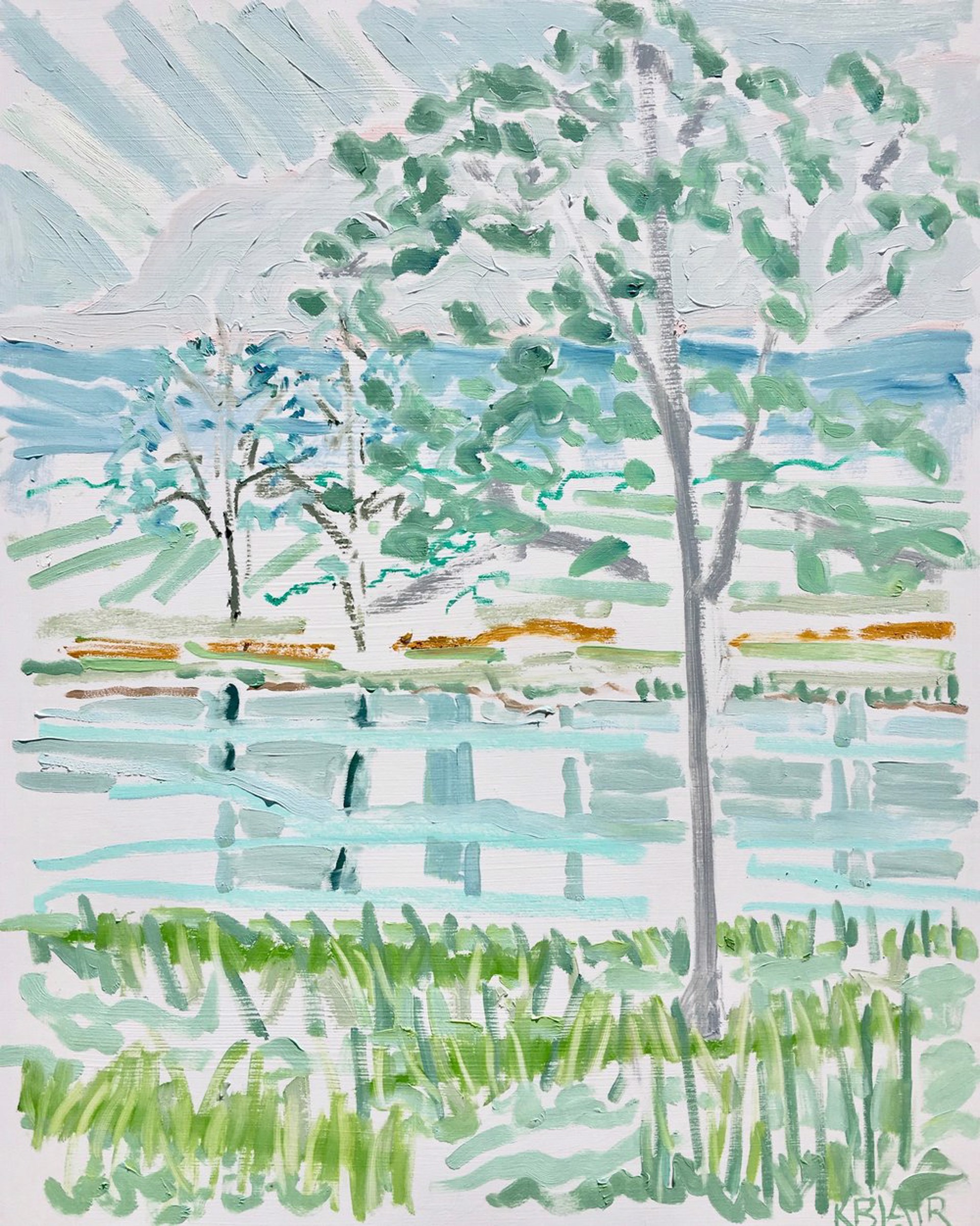 Trees By The Water I by Karen Blair