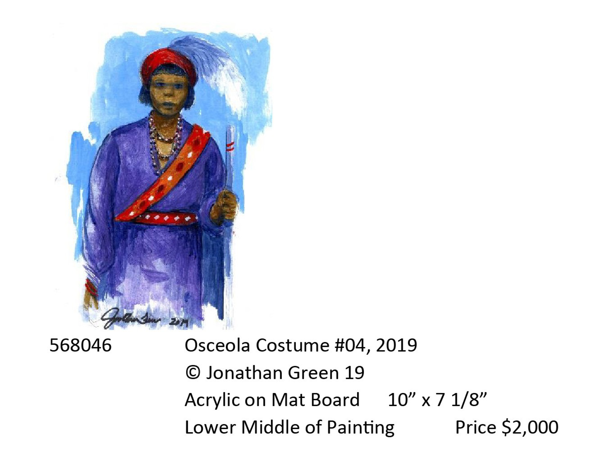 Osceola Costume #4 by Jonathan Green - Pop-Up Event