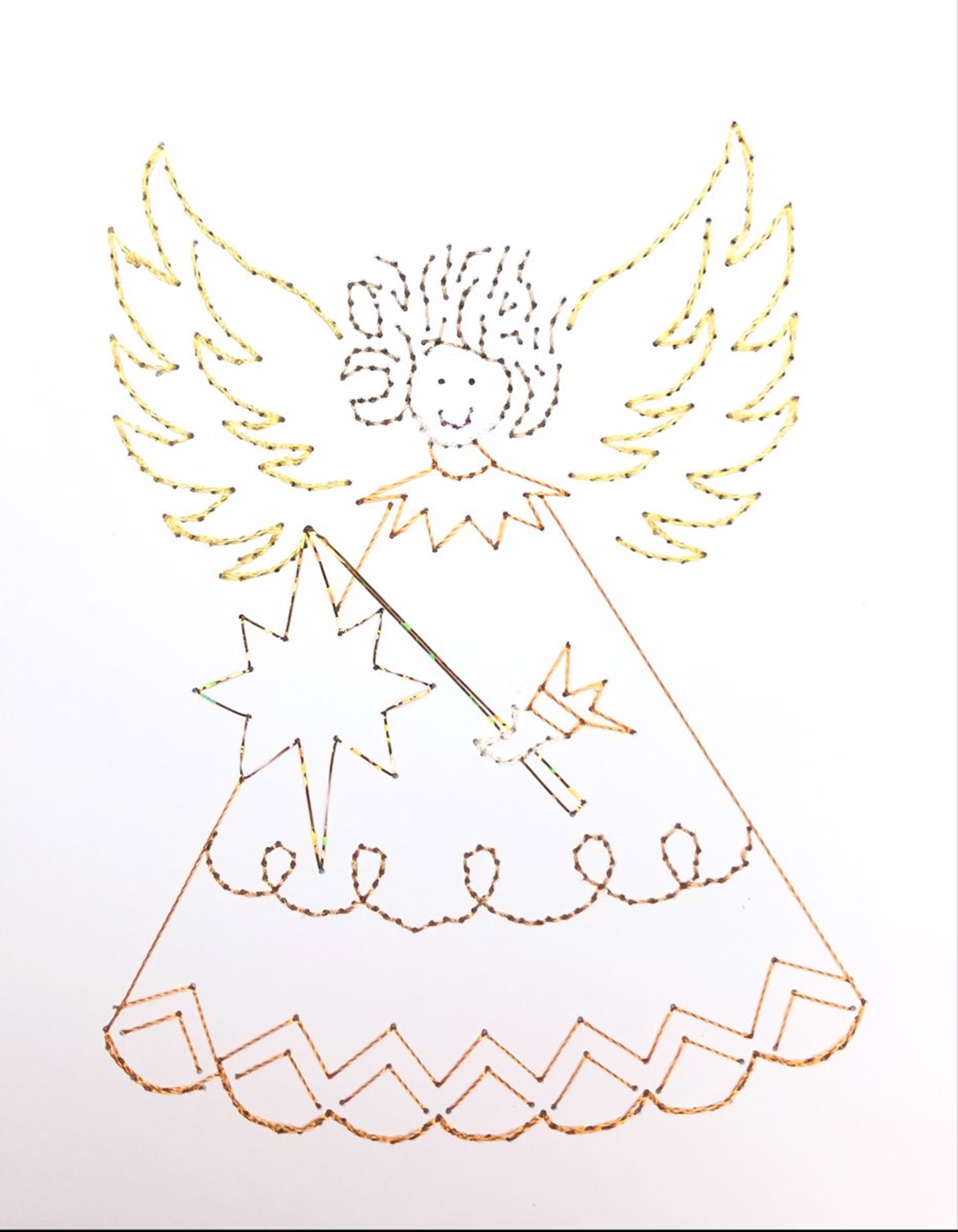 Gold Angels Card by Jacqueline Green