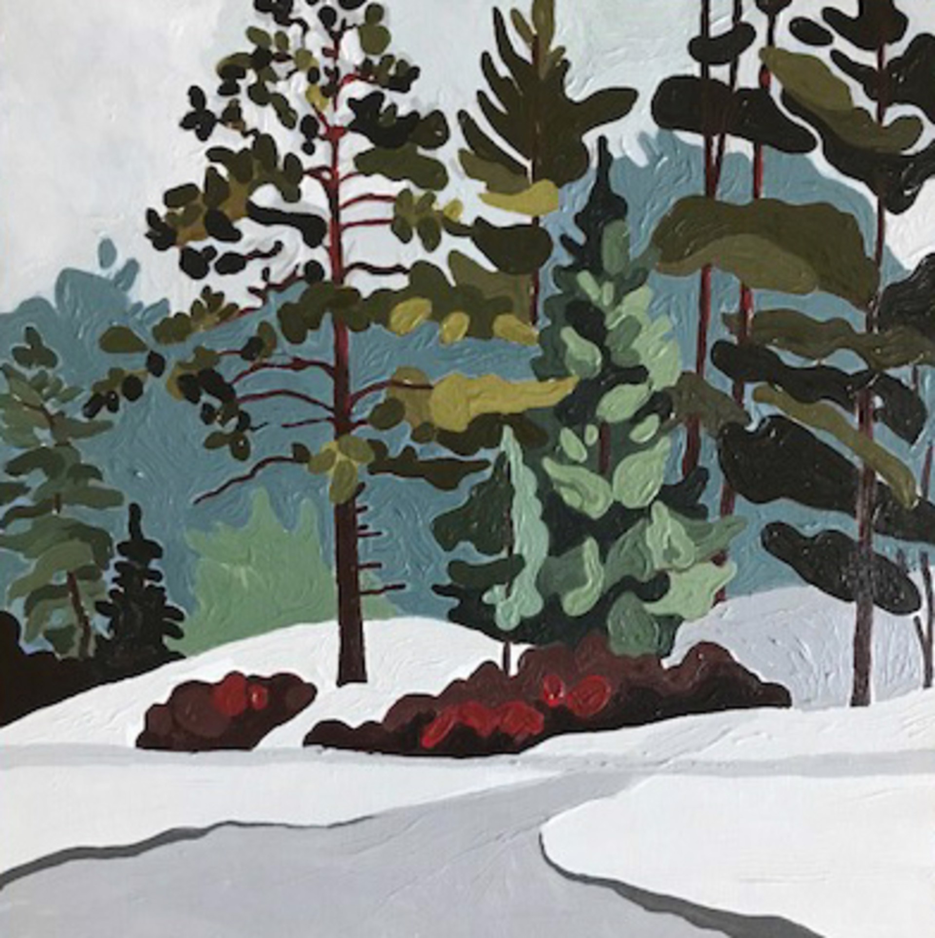 Wolf Lake Winter II by Leanne Baird