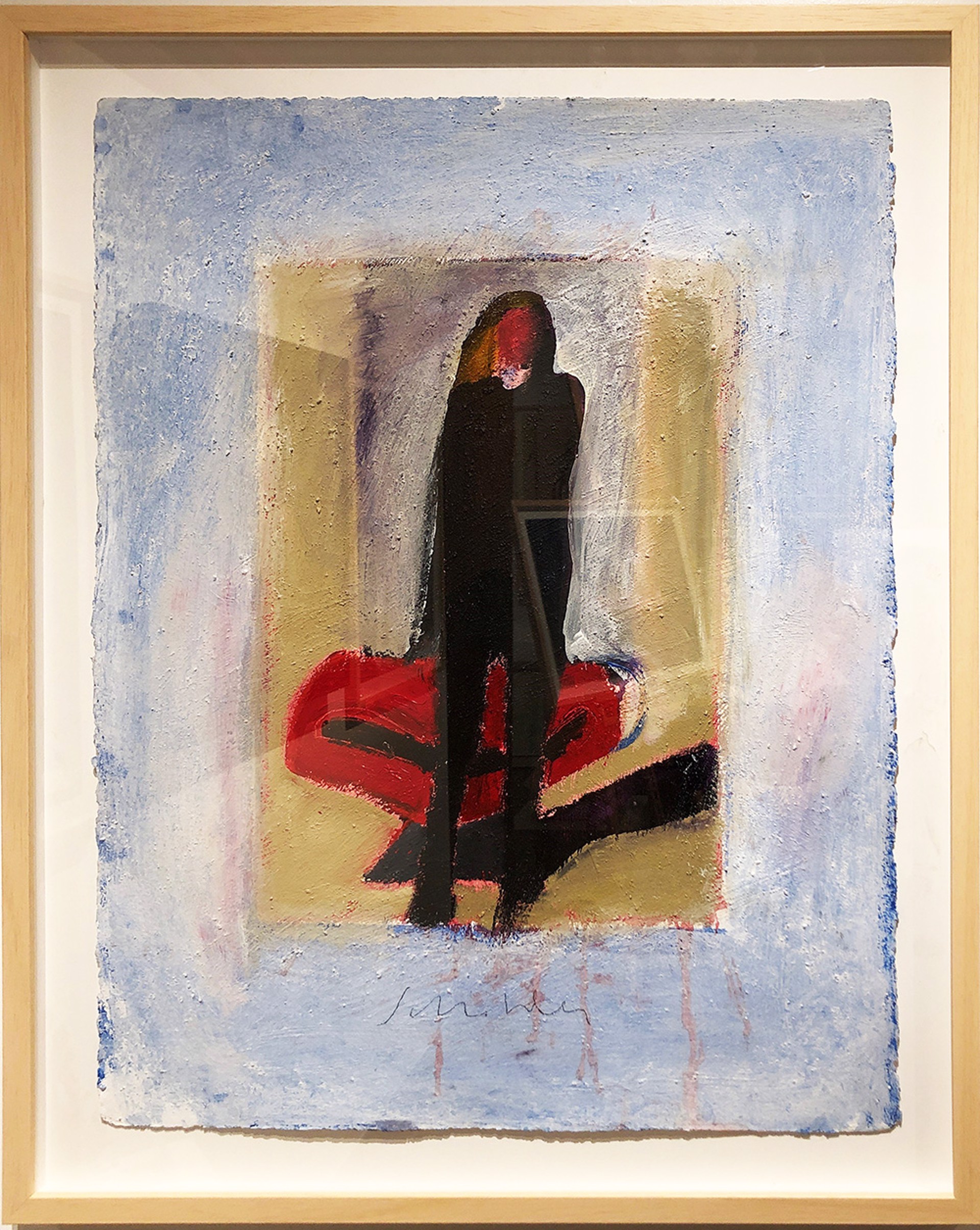 Woman with Red Chair by Fritz Scholder