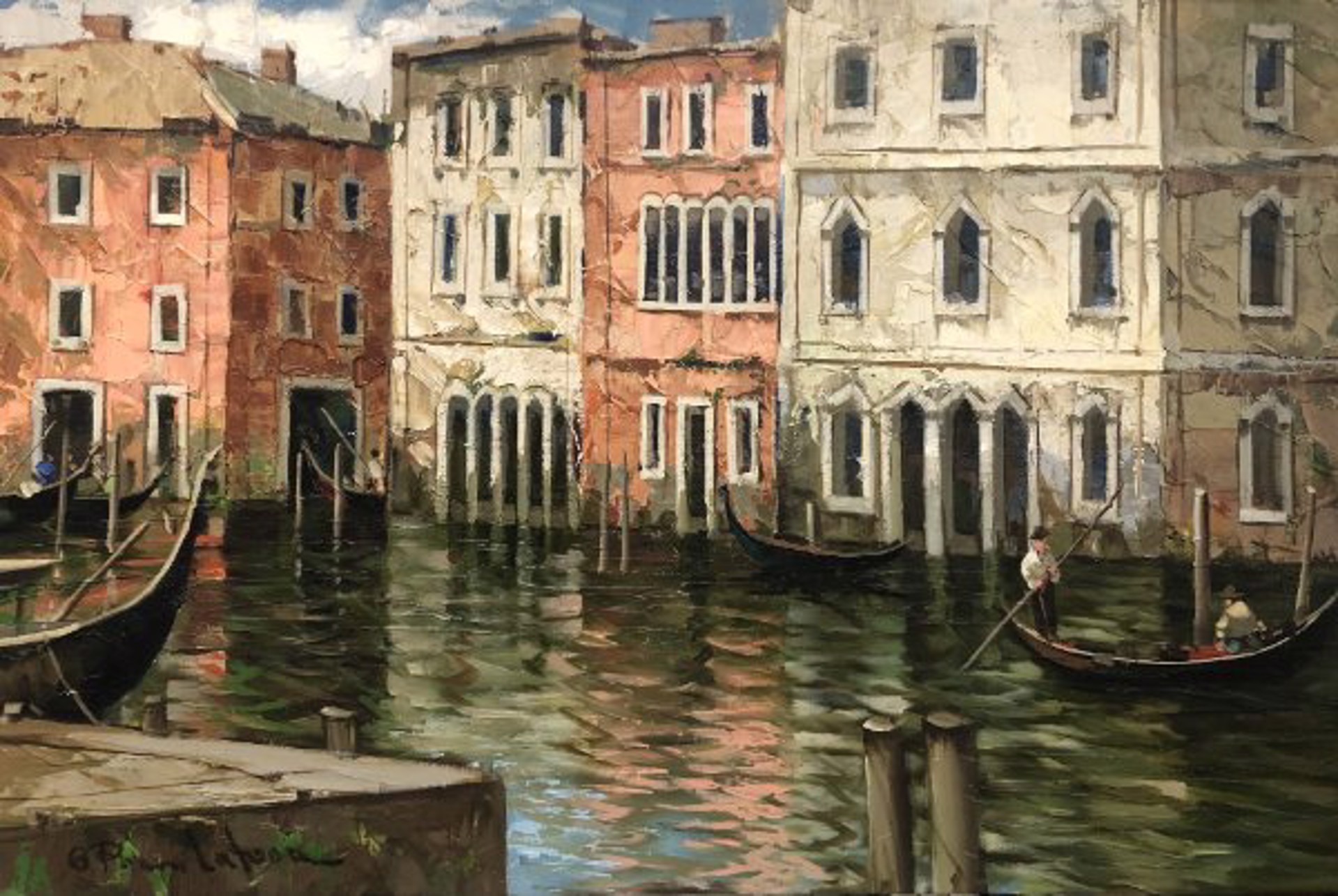 Gondolier in Venice by Pierre Latour