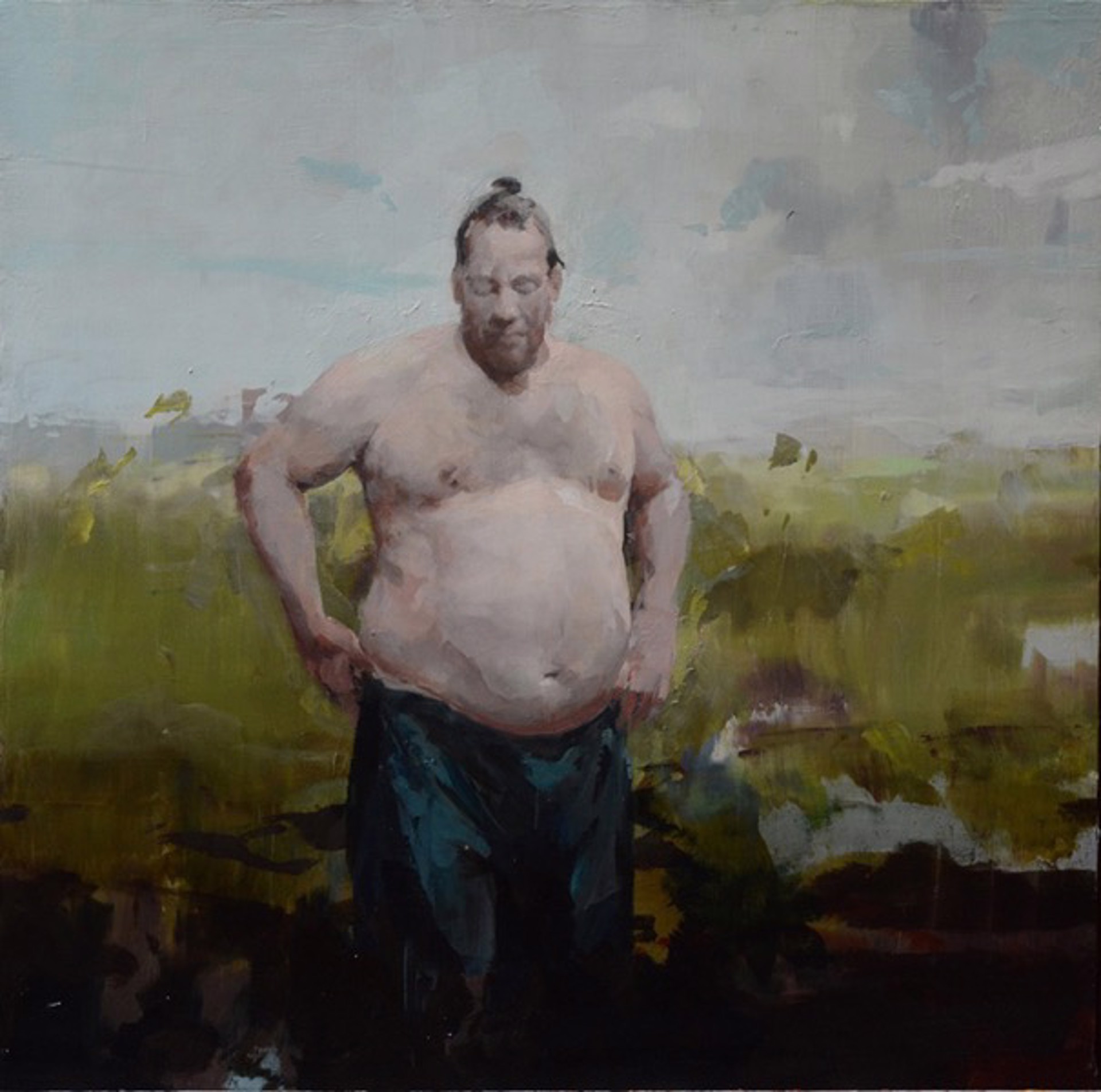 Big Man in Landscape, A.S. by Alex Kanevsky