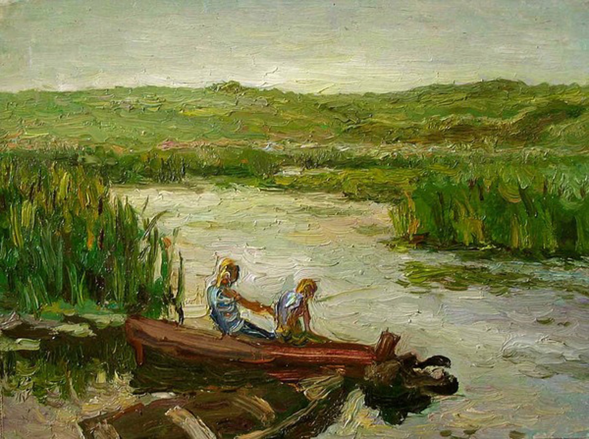 Boys in Boat by Ivan Vityuk