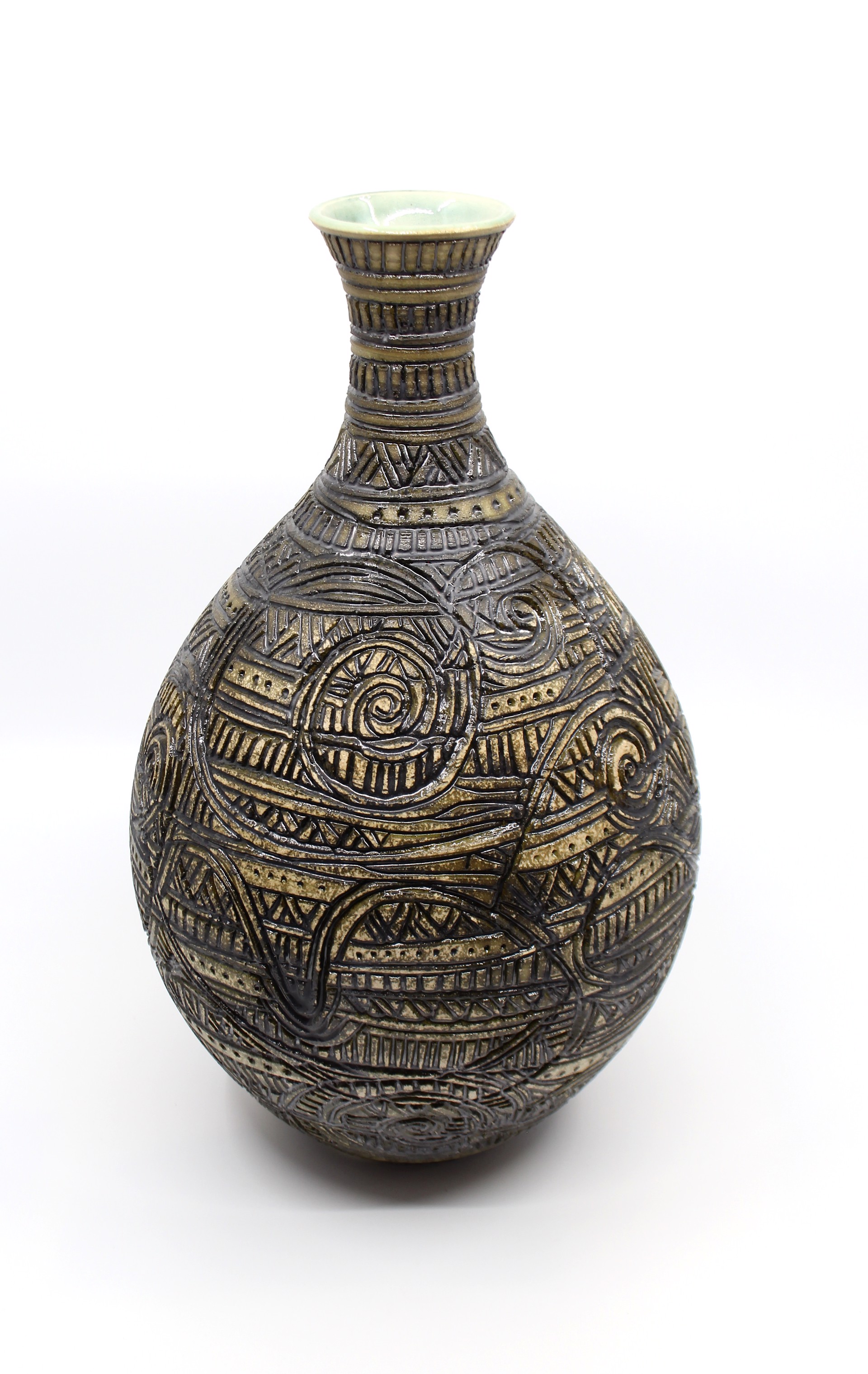 Sage Vase I by Heather Bradley