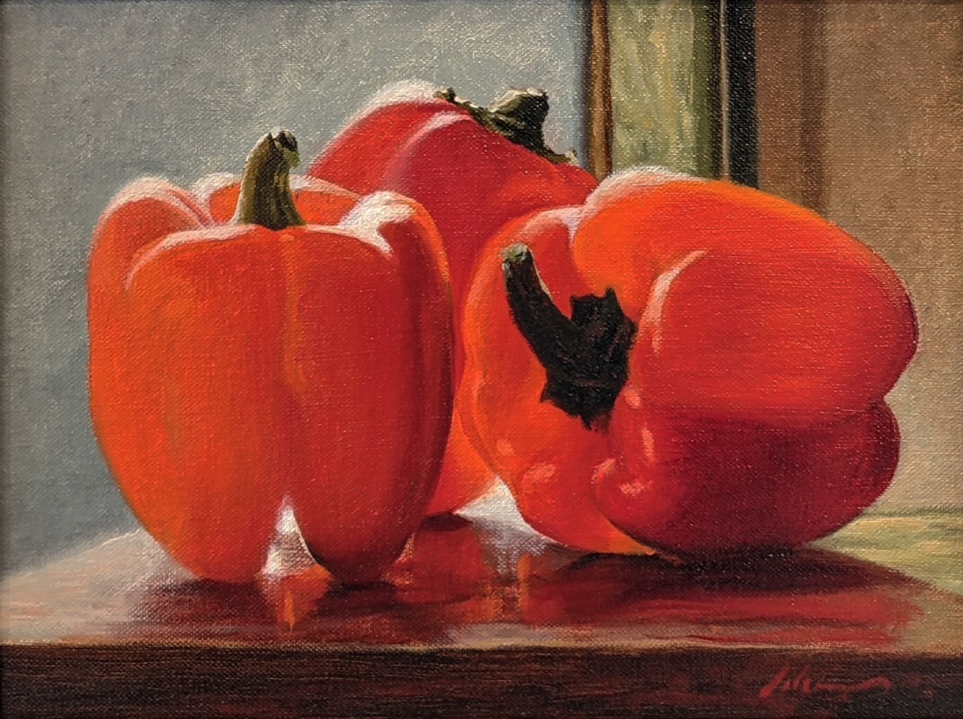 Morning with Red Peppers by Michael Lynn Adams