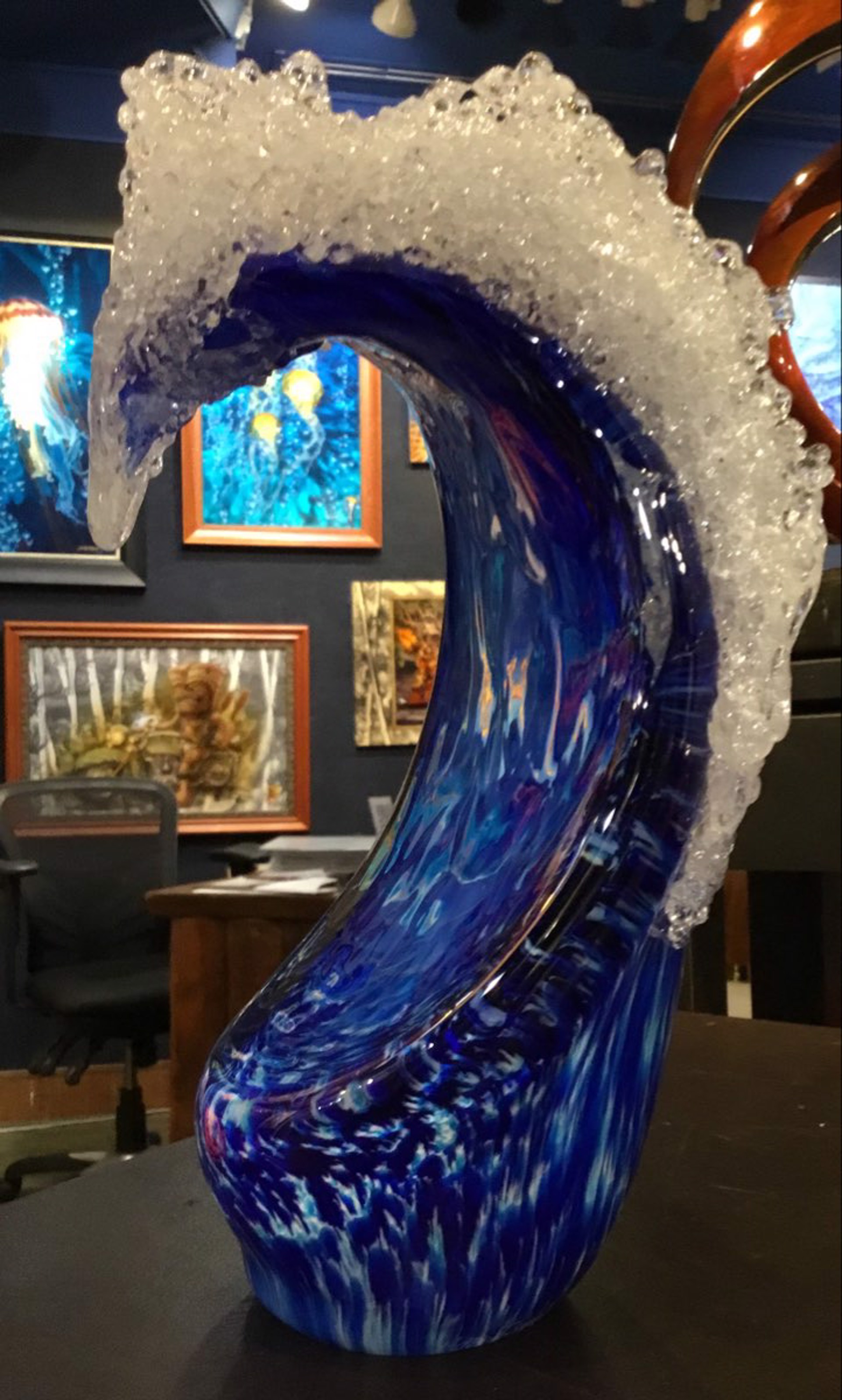 Blue Wave #2 by Hot Island Glass