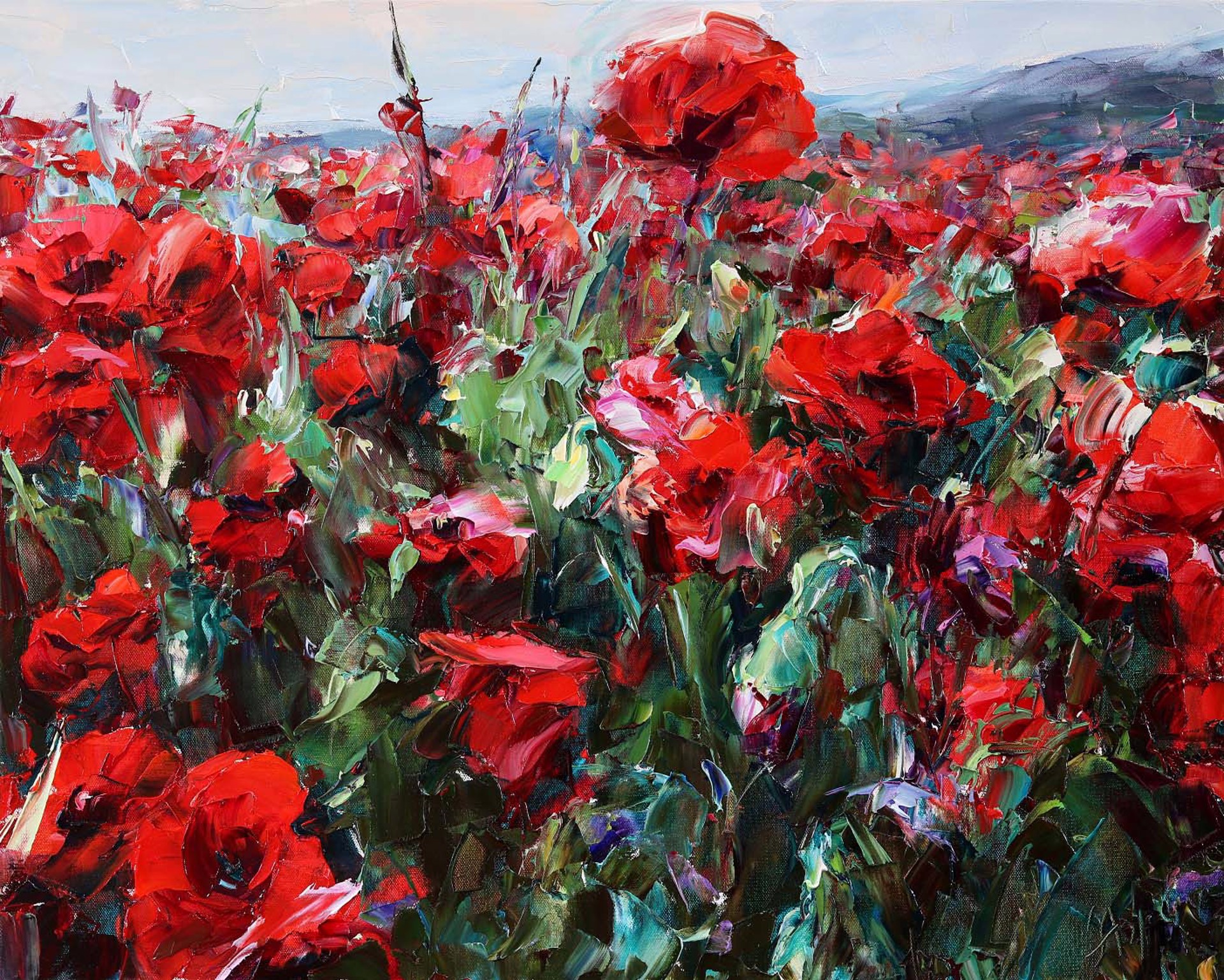 Red Poppies by Lyudmila AGRICH