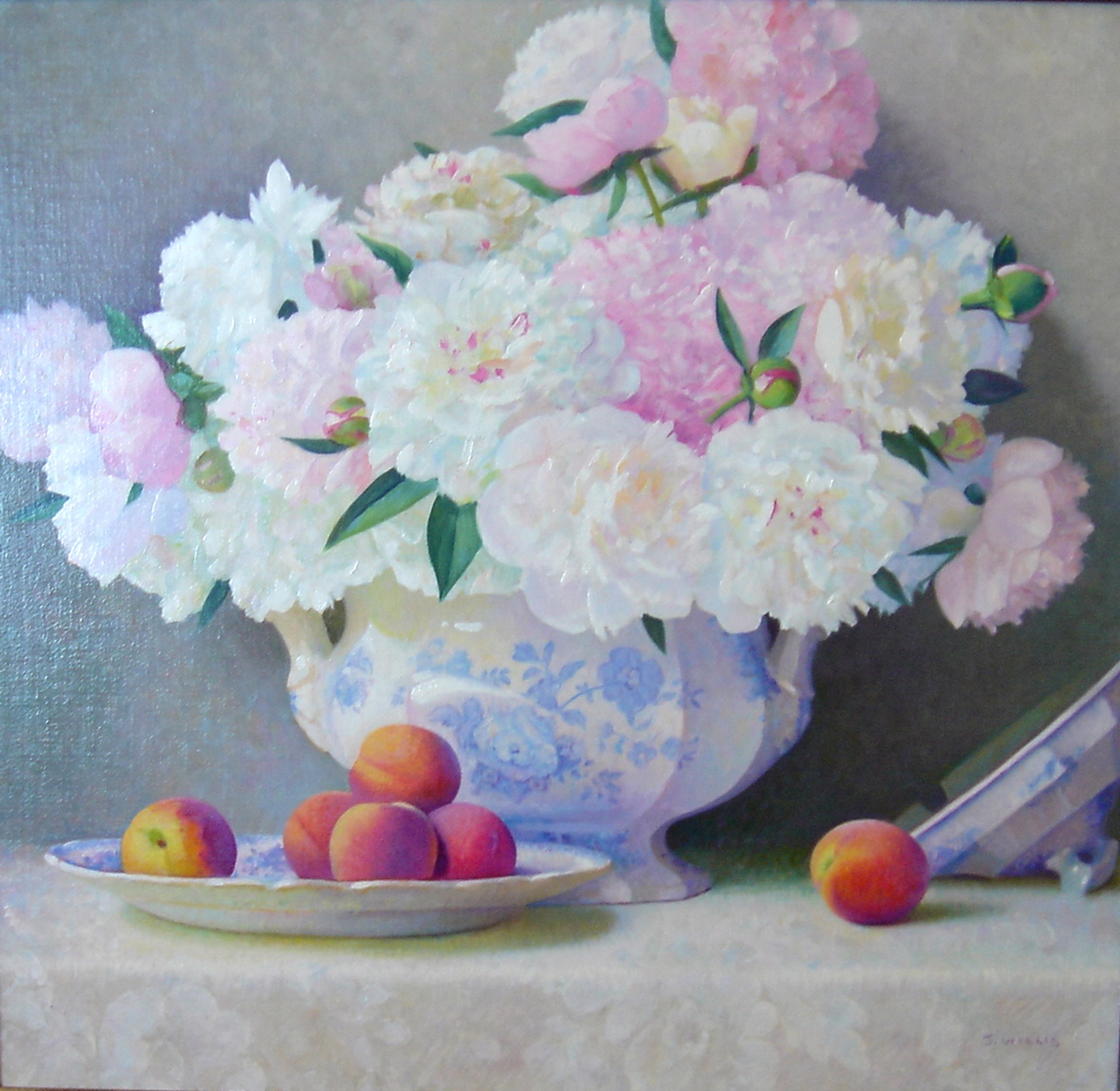 Peonies and Peaches by Sid Willis
