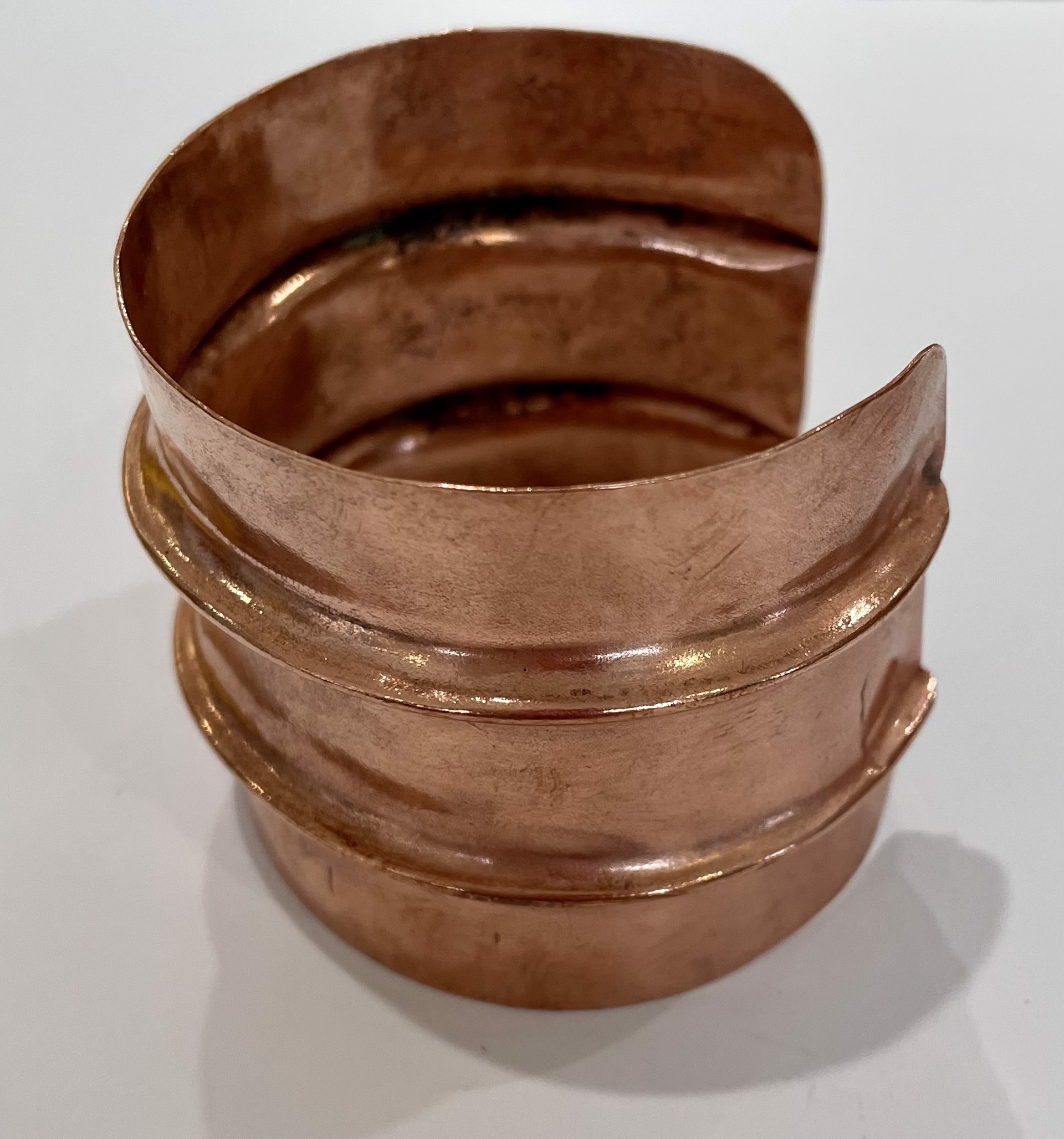 Wide Banded Copper Cuff by Dana Finimore