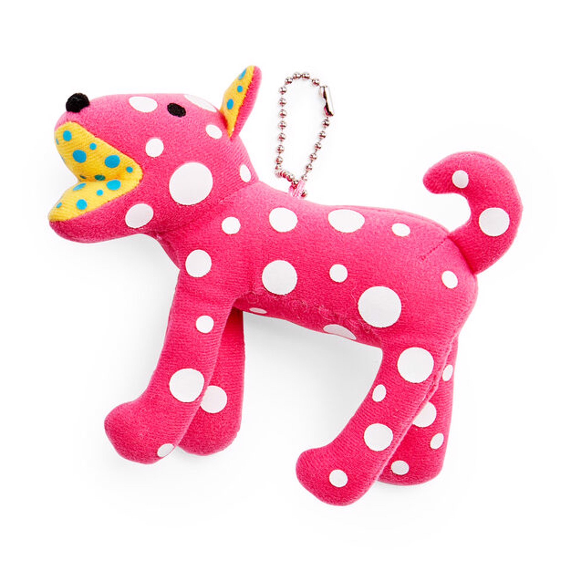 Plush Dog Charm (pink) by Yayoi Kusama